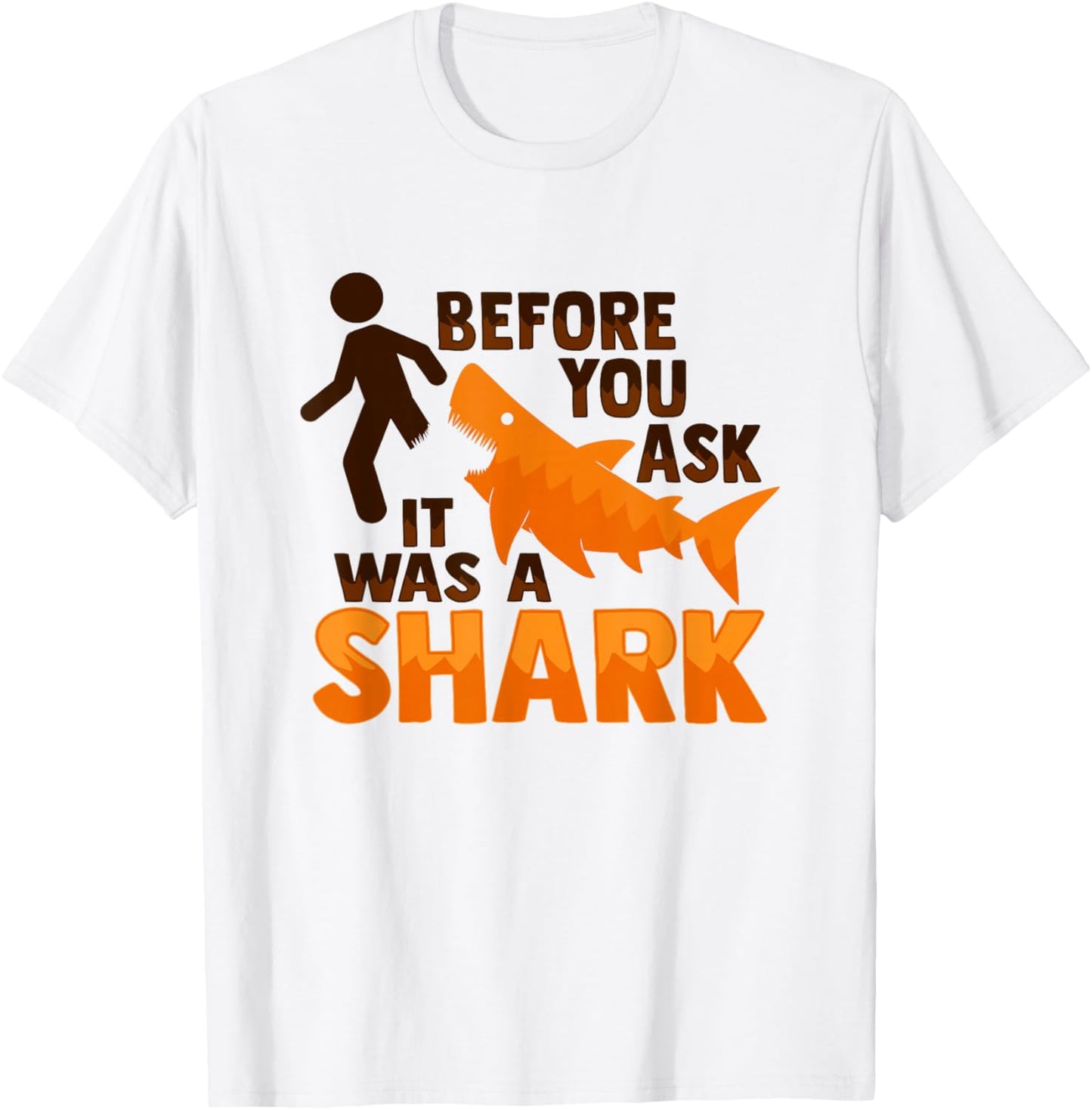 Amputee Joke Leg Prosthetic Shark Design for a Leg Amputee T-Shirt - T-Shirt | White