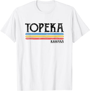 Vintage Topeka Kansas Ks Love Gift Souvenir T-Shirt - T-Shirt | White
