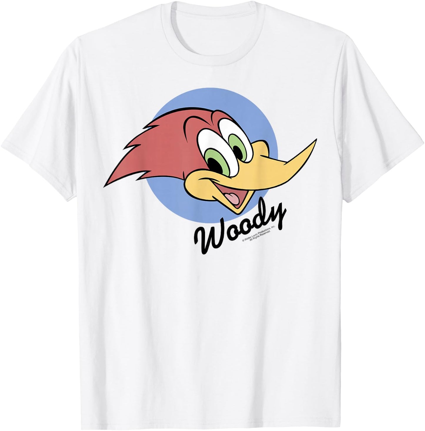 Woody Woodpecker Bold Circle Face Portrait T-Shirt - T-Shirt | White