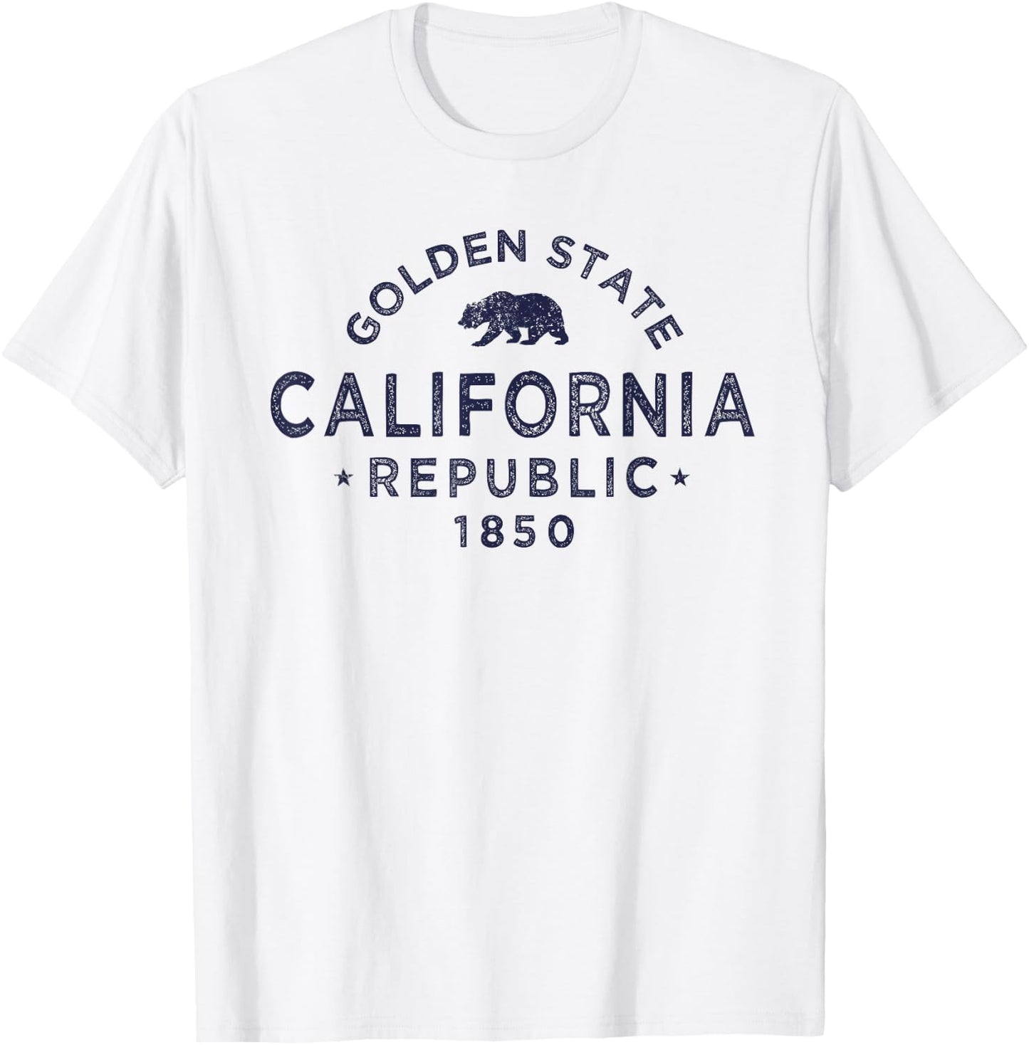 Retro San Francisco California Throwback Vintage Stencil T-Shirt - T-Shirt | White