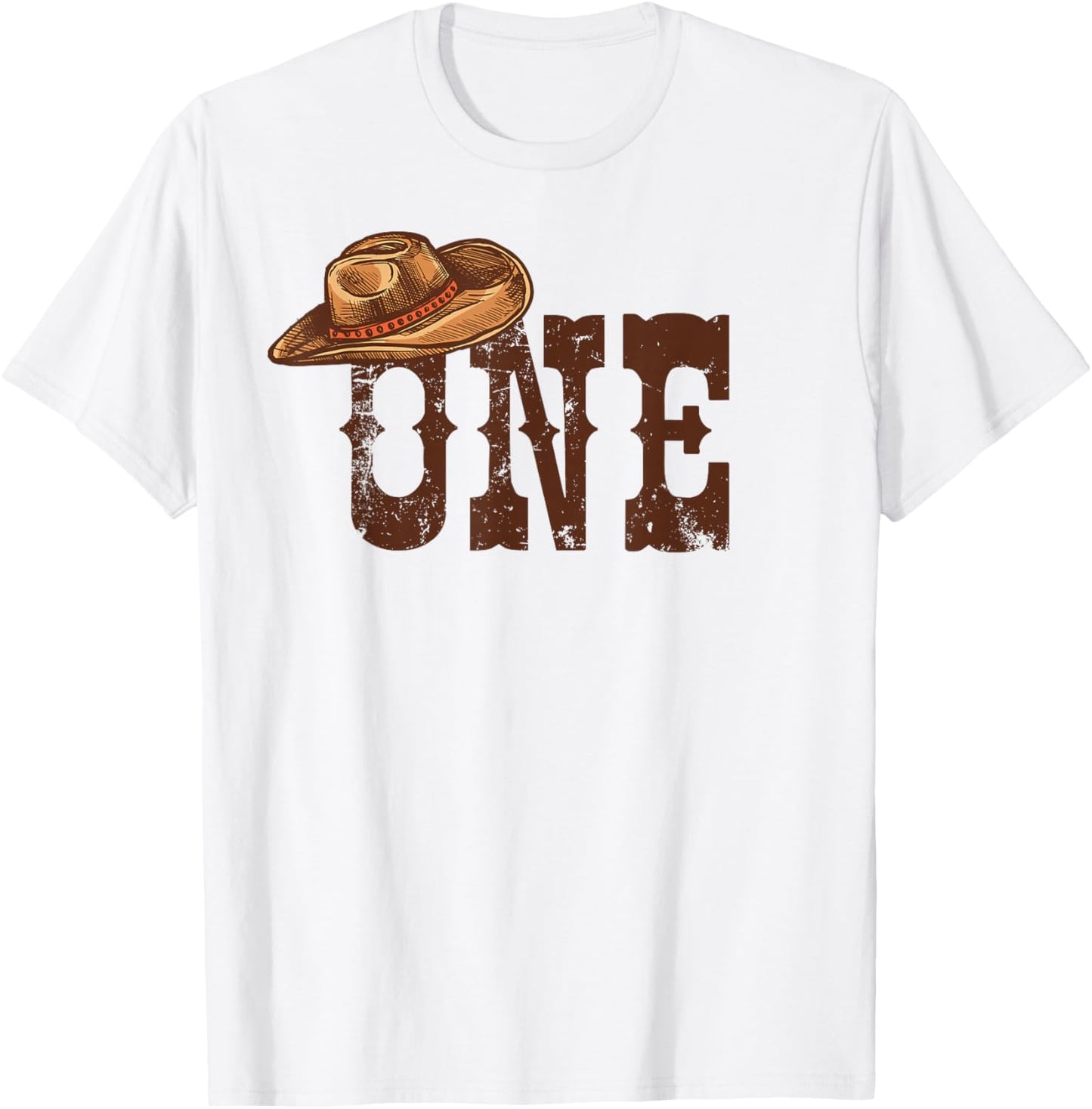 Western Country Family 1st Birthday Cowboy Cowgirl Matching T-Shirt - T-Shirt | White