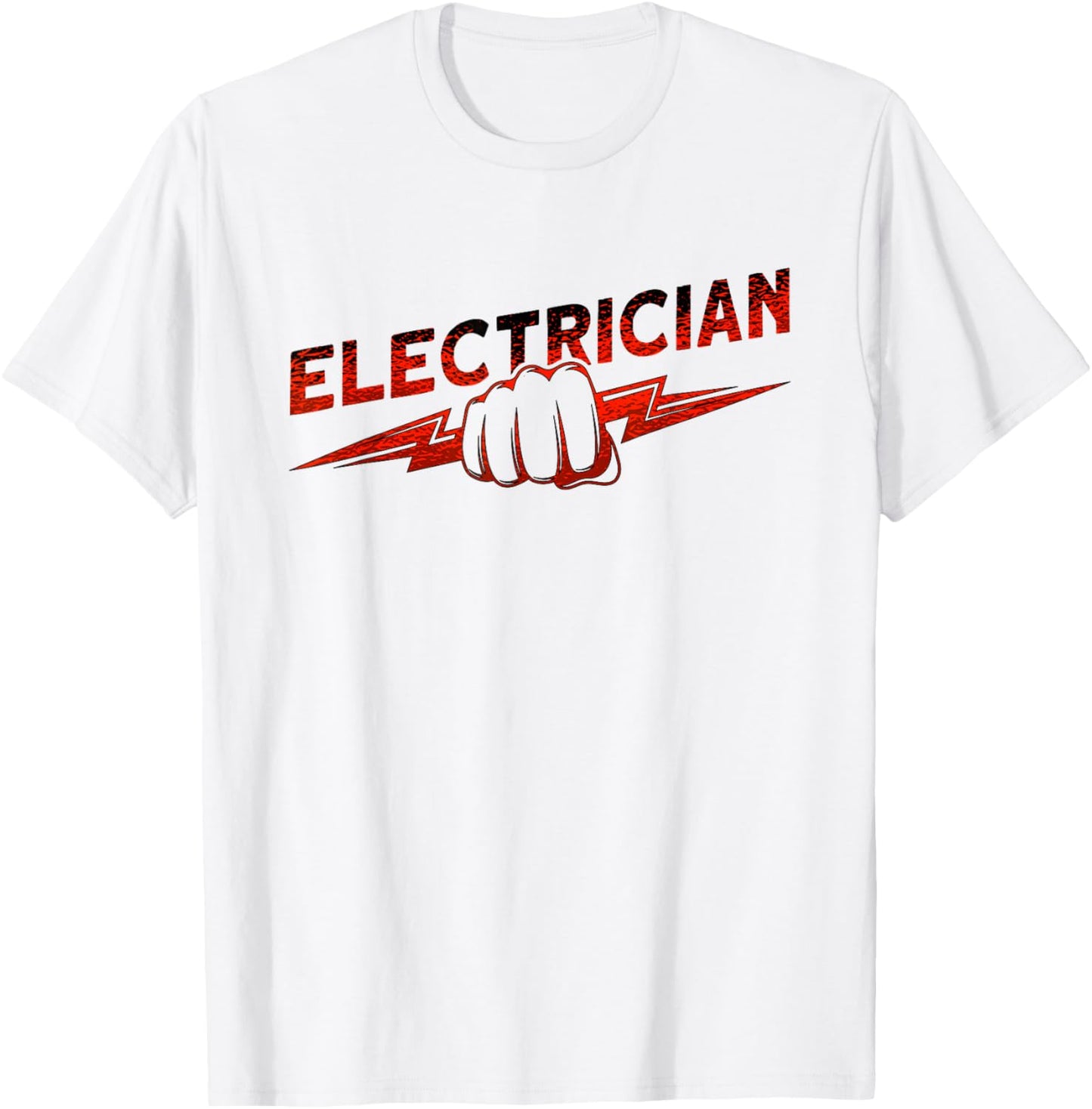 Funny Electrical Worker Skull USA Flag Electrician T-Shirt - T-Shirt | White