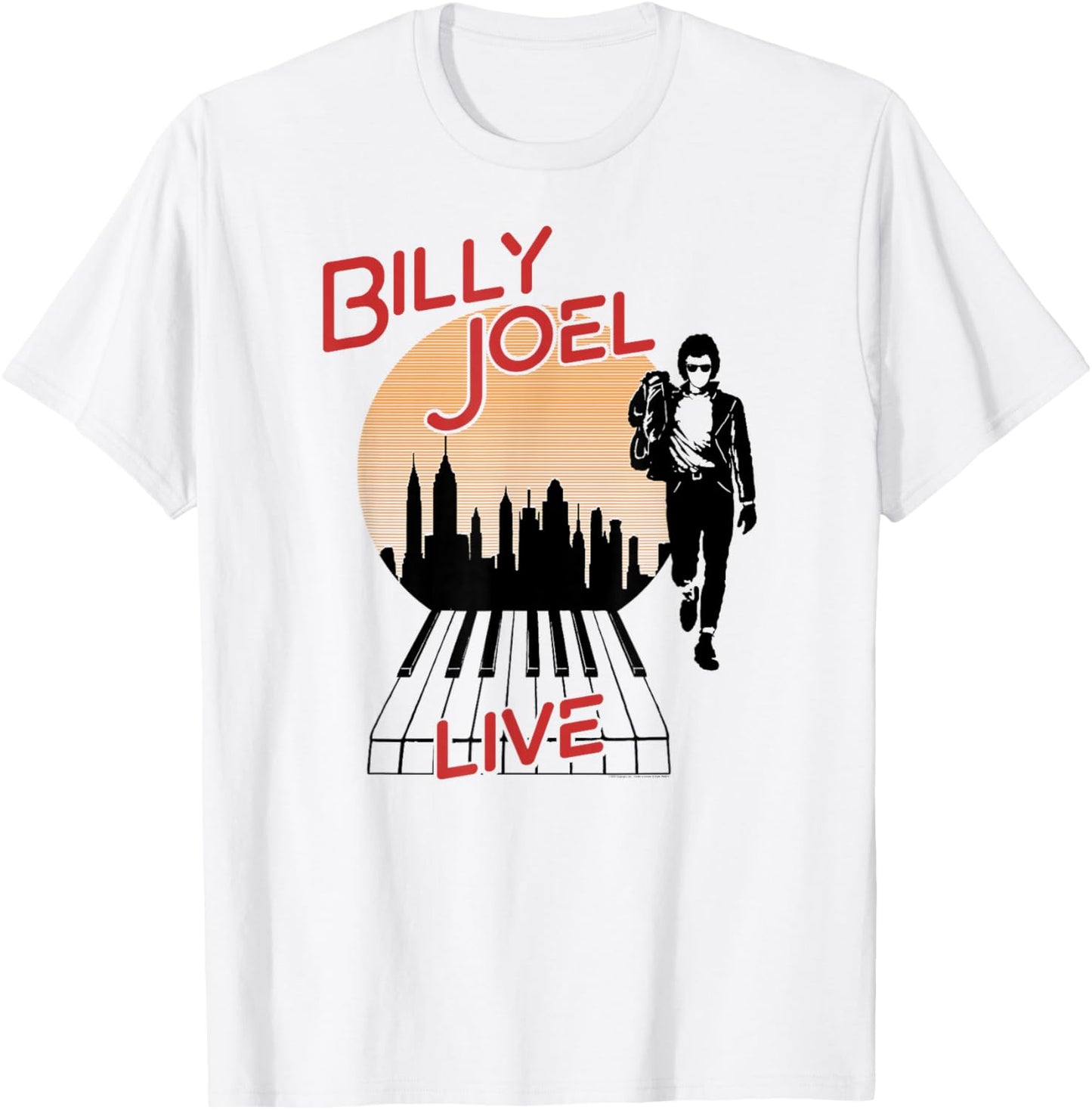 Billy Joel - Live in the City T-Shirt - T-Shirt | White