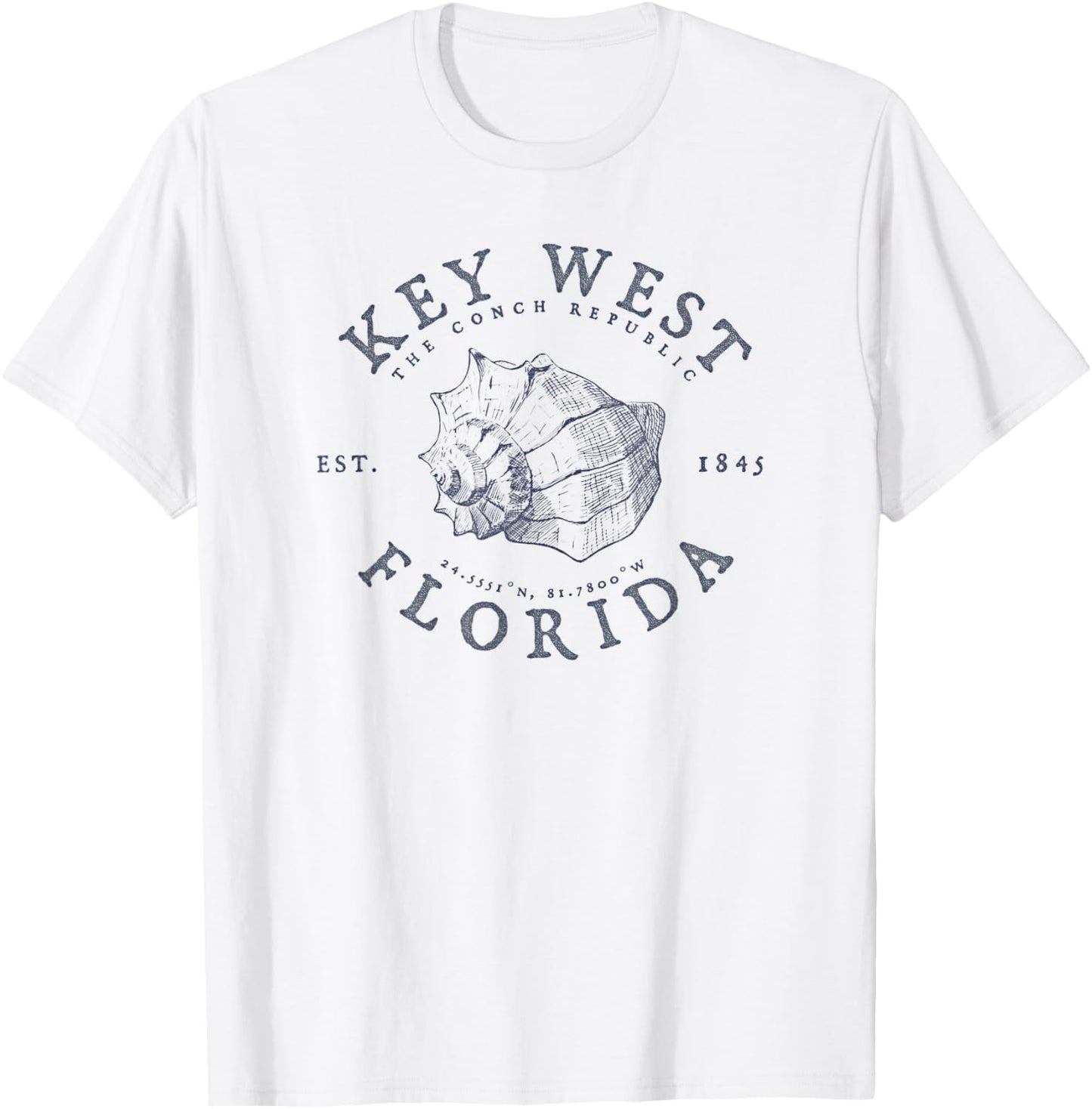 Key West Florida Conch Republic FL Floridian Gift T-Shirt - T-Shirt | White