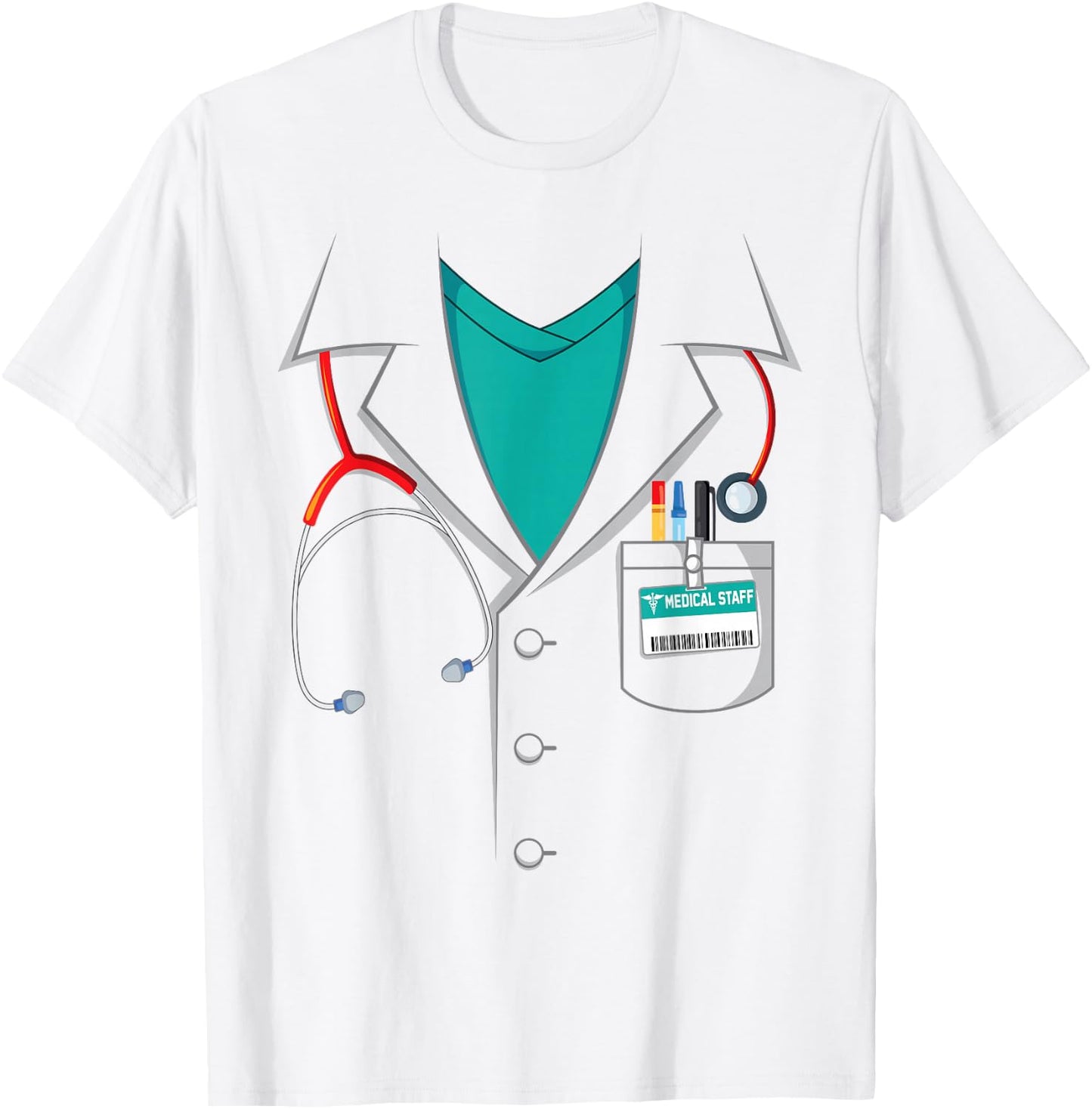 Doctor Lab Coat Funny Halloween Costume White T-Shirt - T-Shirt | White