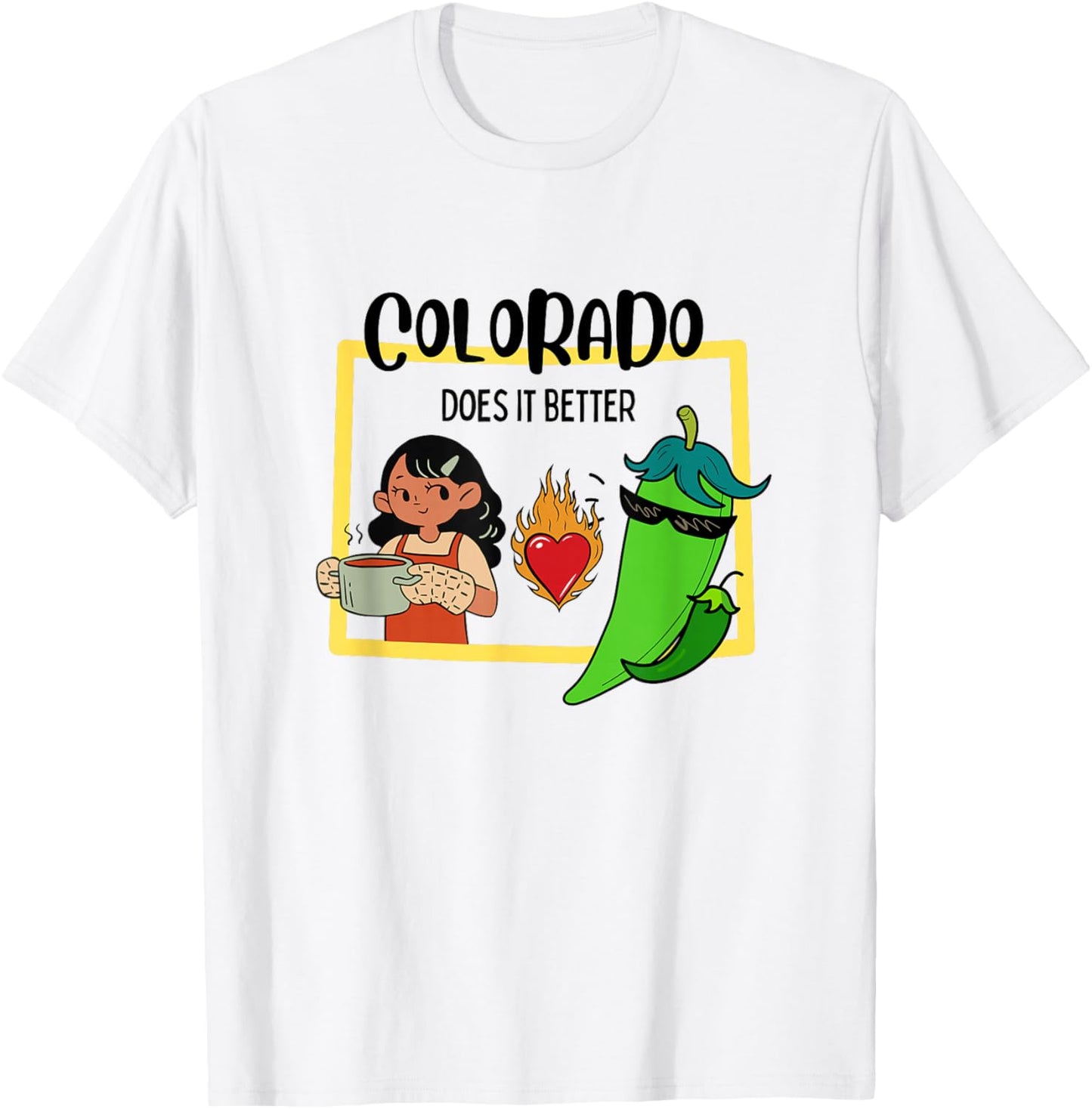 Colorado Green Chili Festival Cookoff, Pueblo Colorado T-Shirt - T-Shirt | White