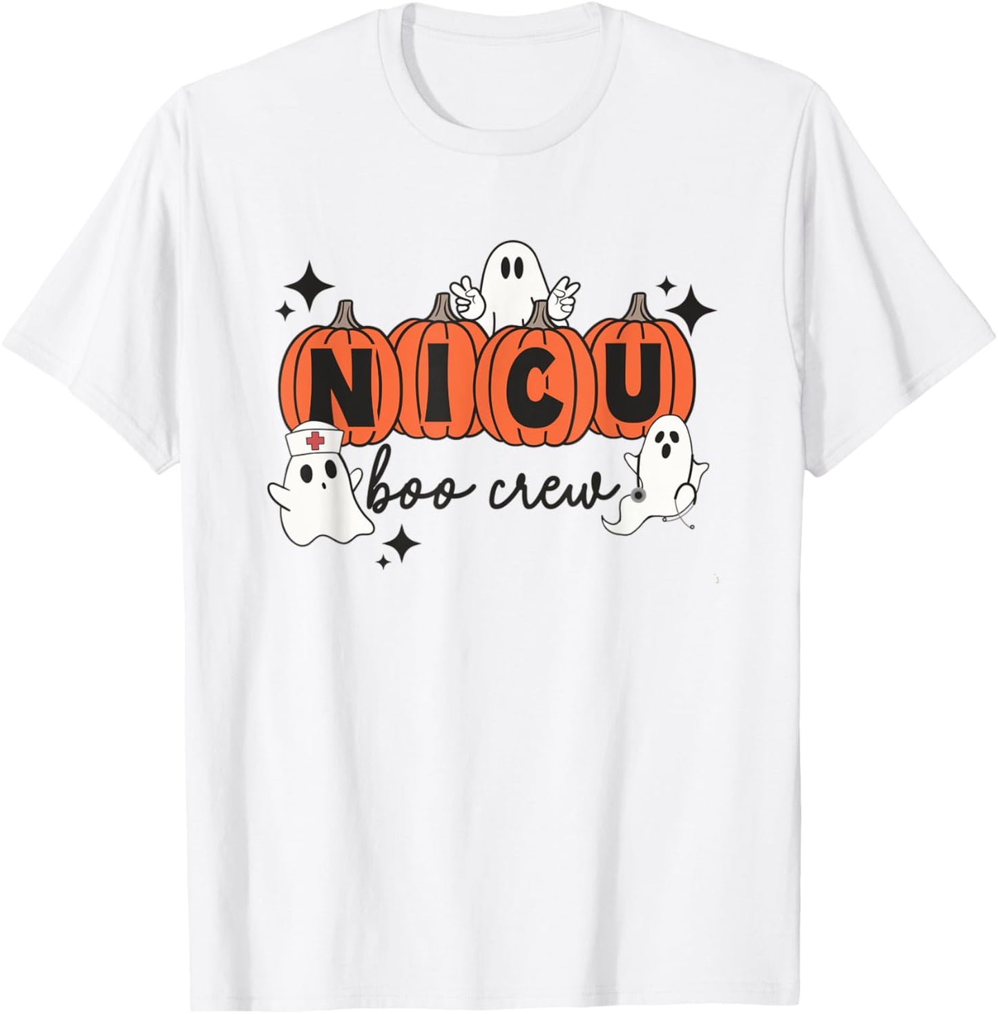 Halloween NICU Boo Crew NICU Nurse Squad Hospital Party T-Shirt - T-Shirt | White