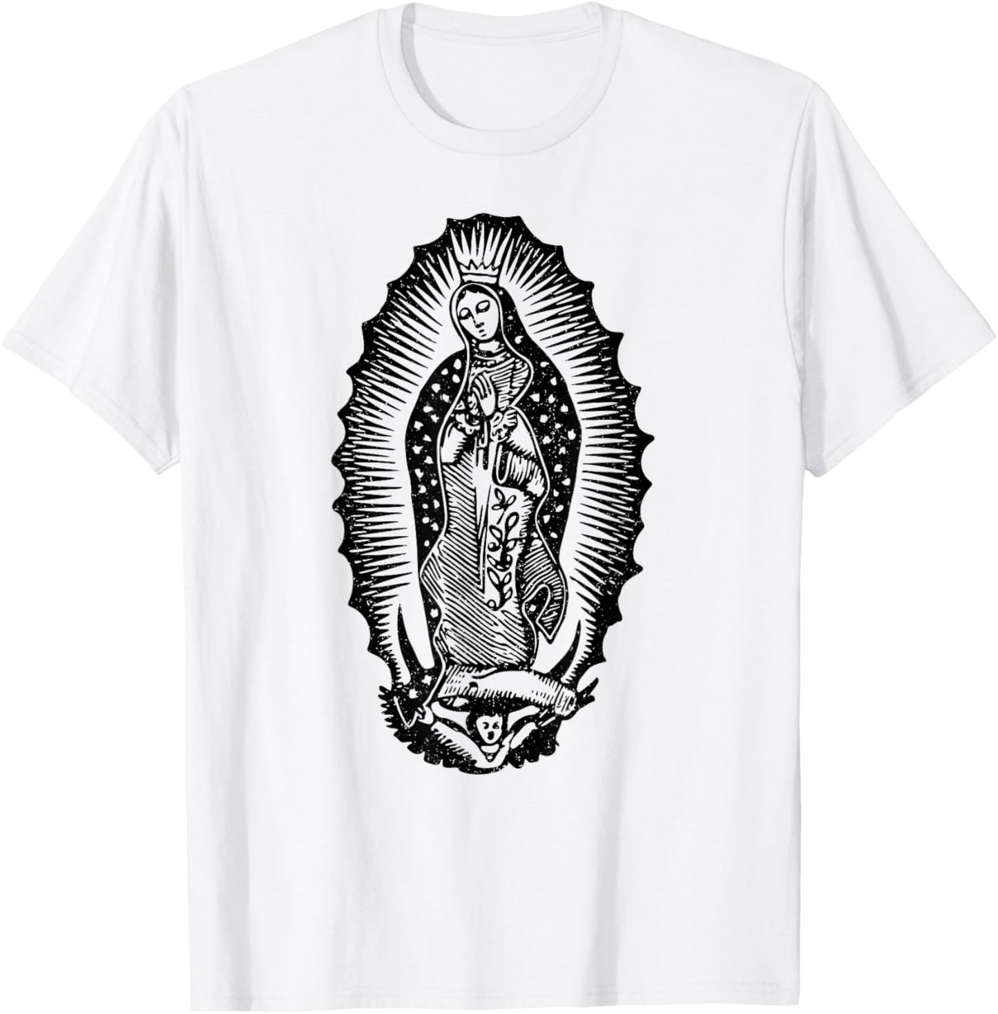 Our Lady of Guadalupe Virgin Mary Mother of Jesus T-Shirt - T-Shirt | White