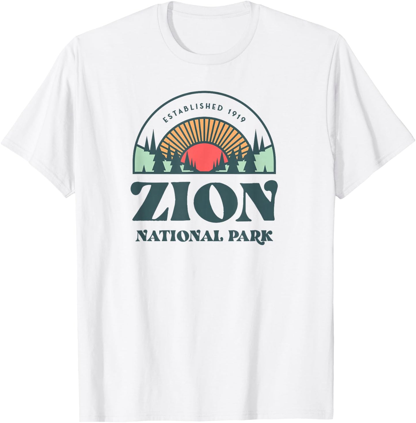 Retro Style Utah Zion National Park T-Shirt - T-Shirt | White