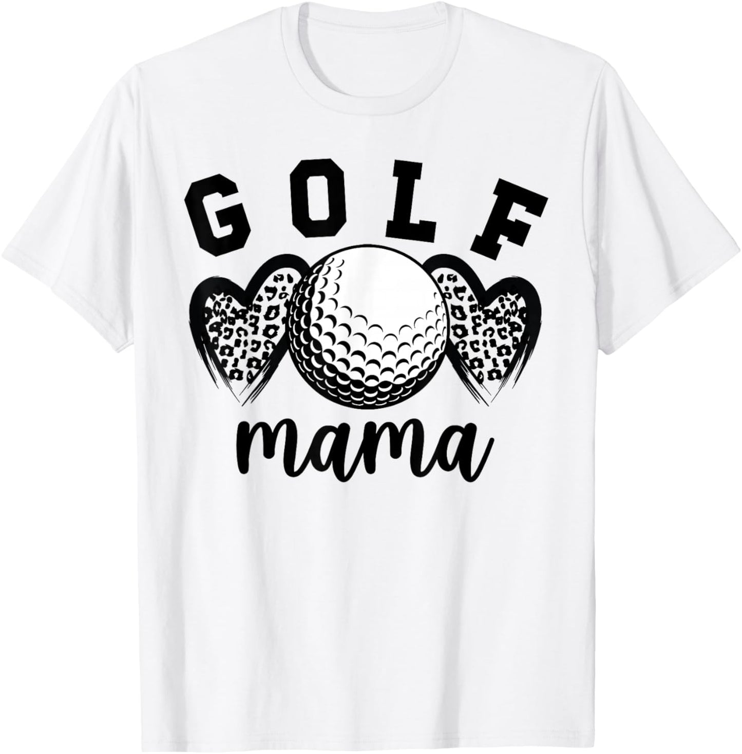 Golf Mama Hearts Golf Mom Of A Golf Player Mother T-Shirt - T-Shirt | White