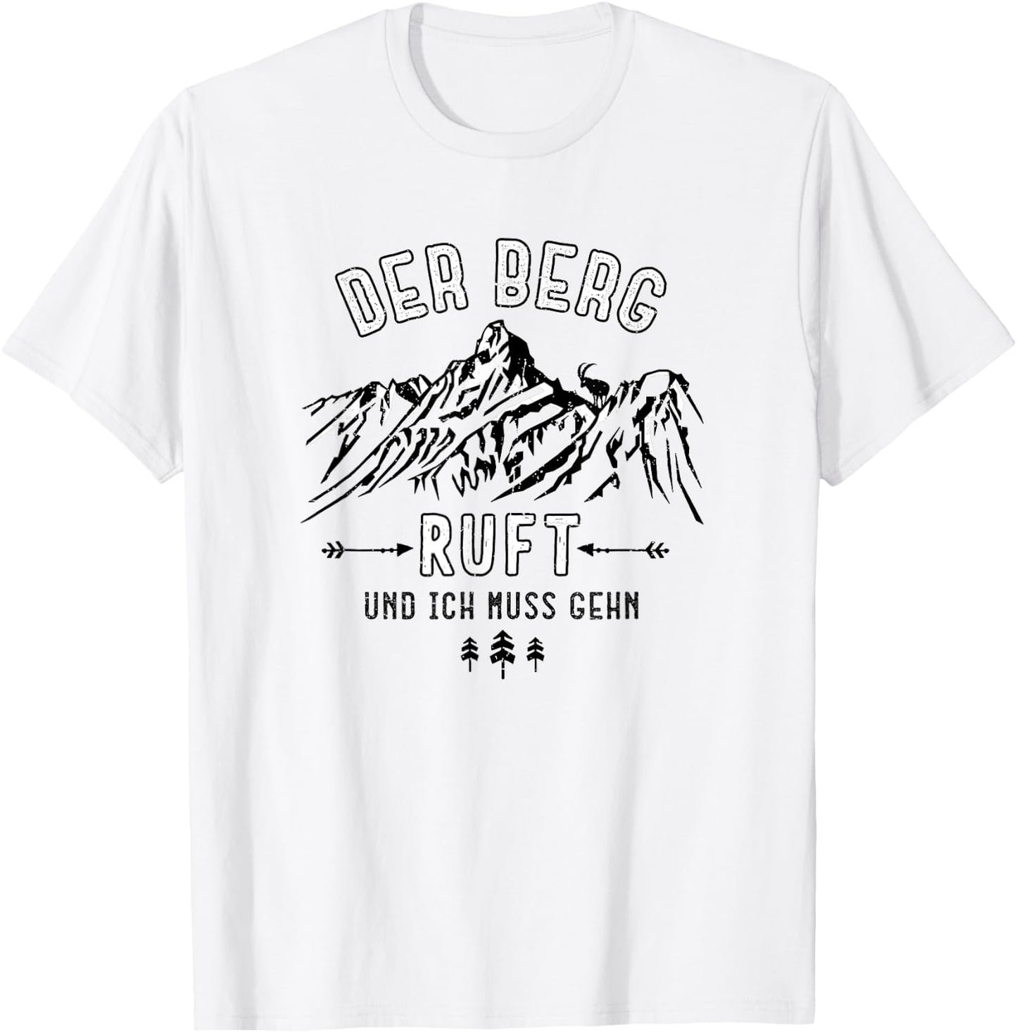 Der Berg ruft - Mountains Calling in german T-Shirt - T-Shirt | White