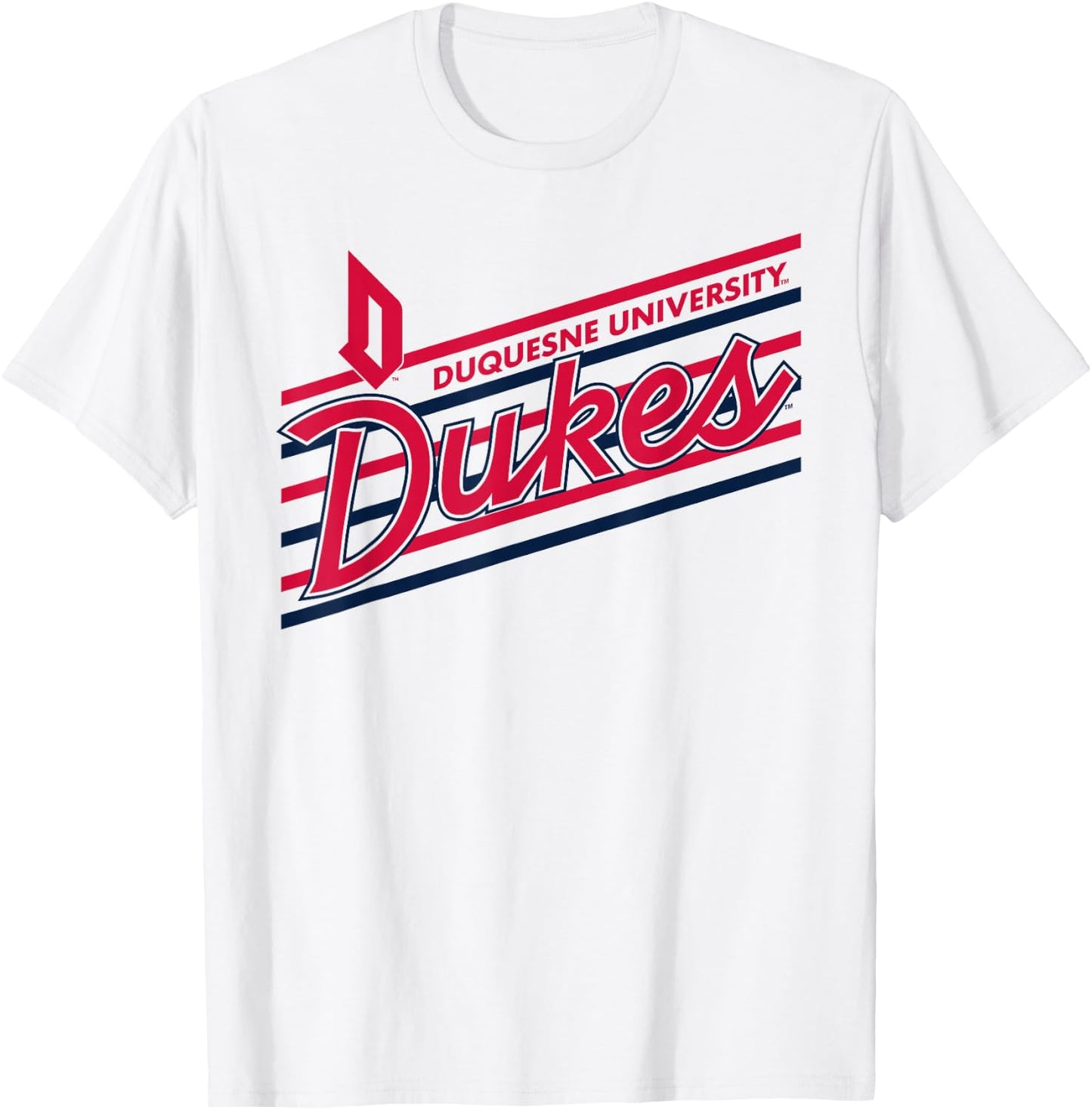 Duquesne Dukes Retro Performer White Officially Licensed T-Shirt - T-Shirt | White