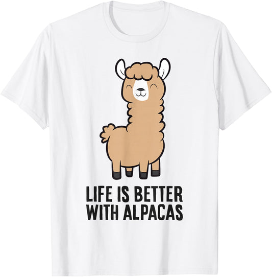 Life Is Better With Alpacas T-Shirt - T-Shirt | White