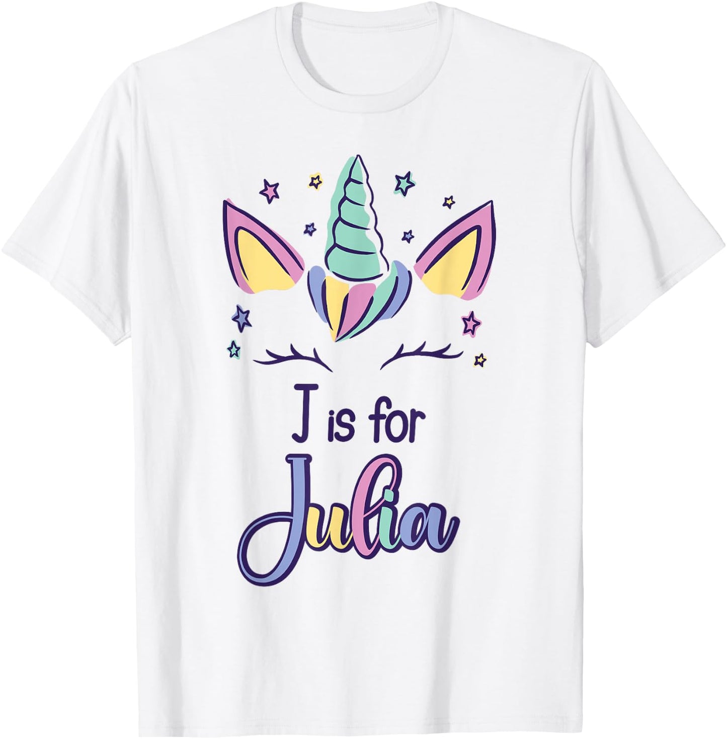First Name Julia Personalized J Is For Julia T-Shirt - T-Shirt | White