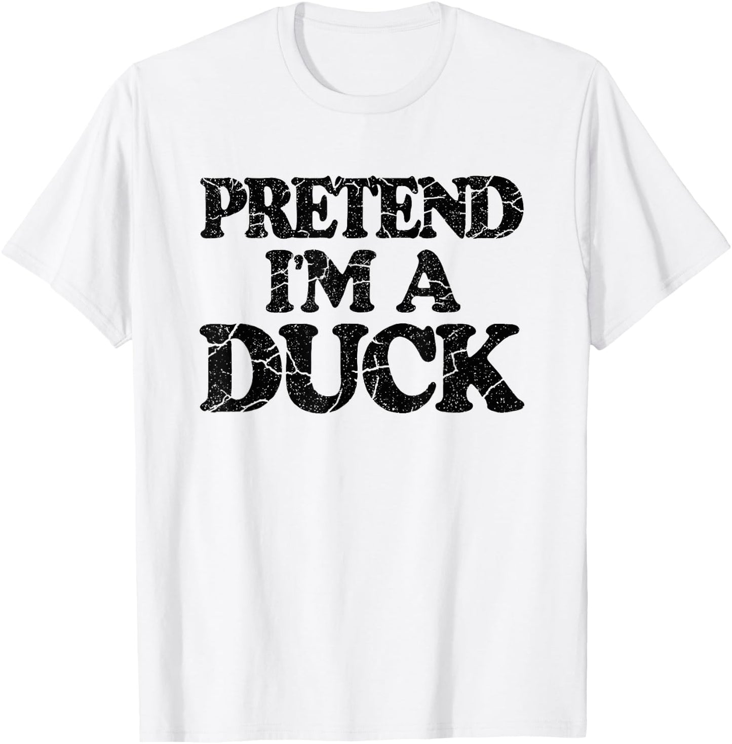 Pretend I'm A Duck Shirt Kids DIY Easy Halloween Costume T-Shirt - T-Shirt | White