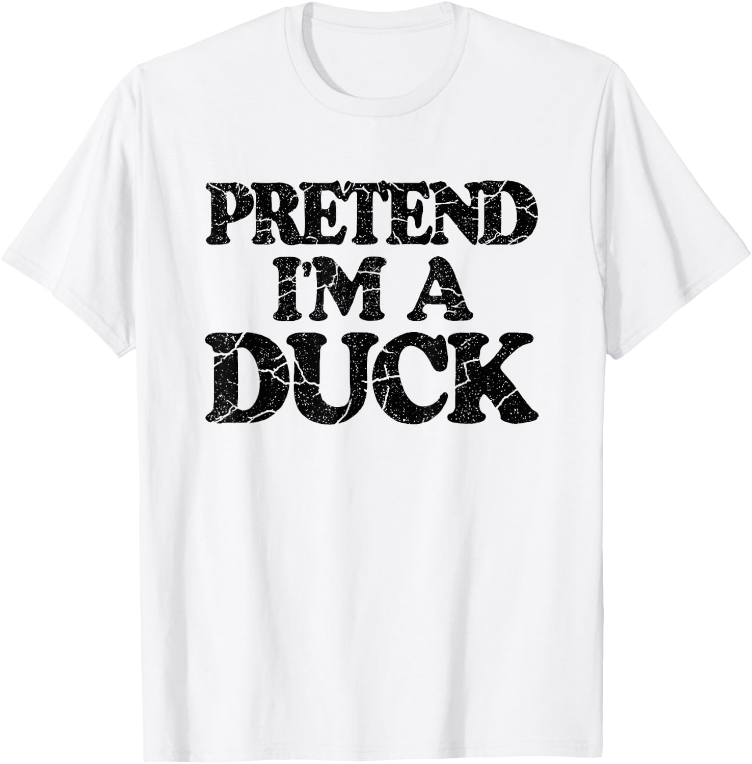 Pretend I'm A Duck Shirt Kids DIY Easy Halloween Costume T-Shirt - T-Shirt | White