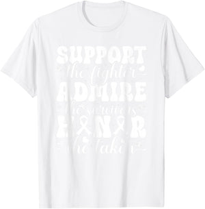 Breast Support Pink Admire Honor Breast Cancer Awareness T-Shirt - T-Shirt | White