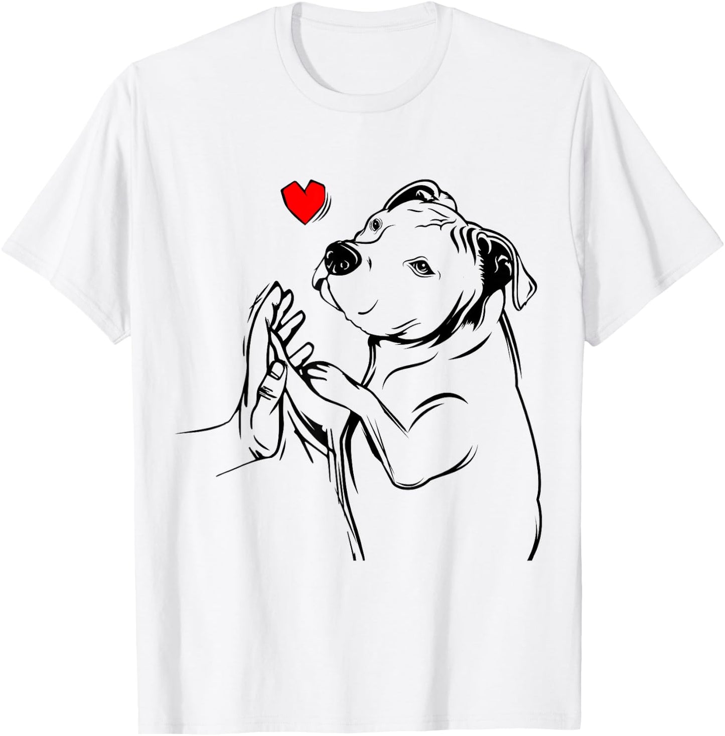 Pitbull Love Cute Pittie Dog Mom Funny Girls T-Shirt - T-Shirt | White
