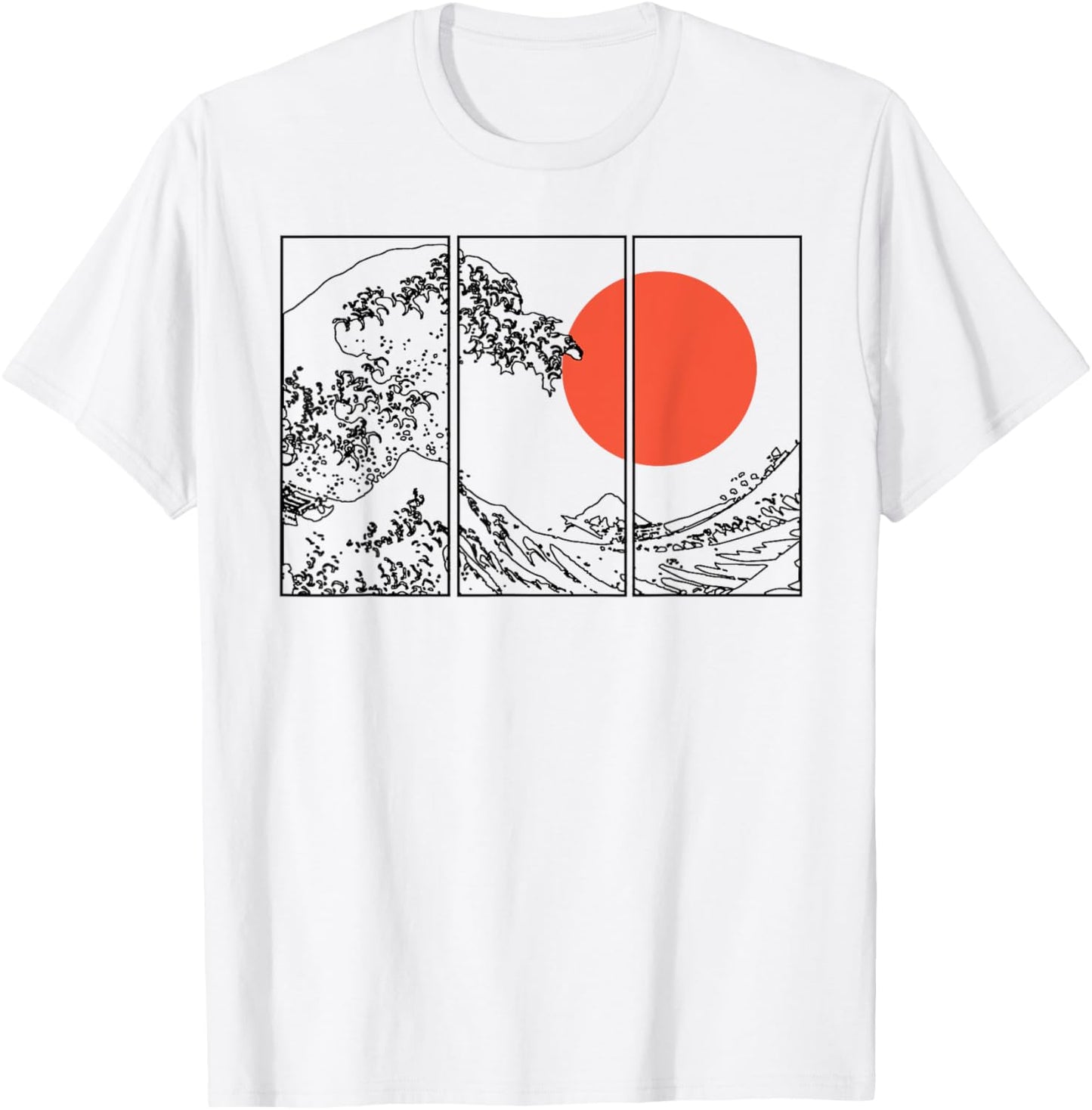 Vaporwave Great Wave off Kanagawa Japan Art Glitch men women T-Shirt - T-Shirt | White