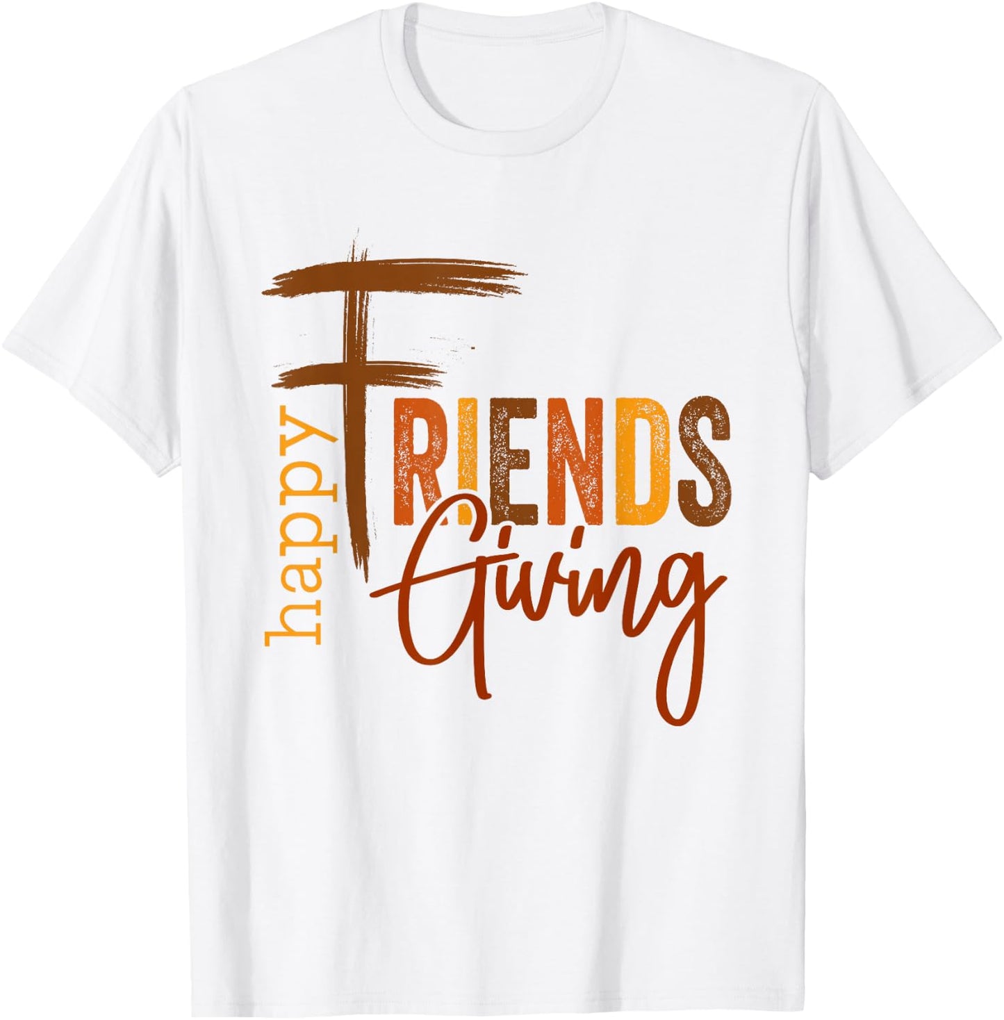 Happy Friendsgiving Squad Funny Thanksgiving T-Shirt - T-Shirt | White