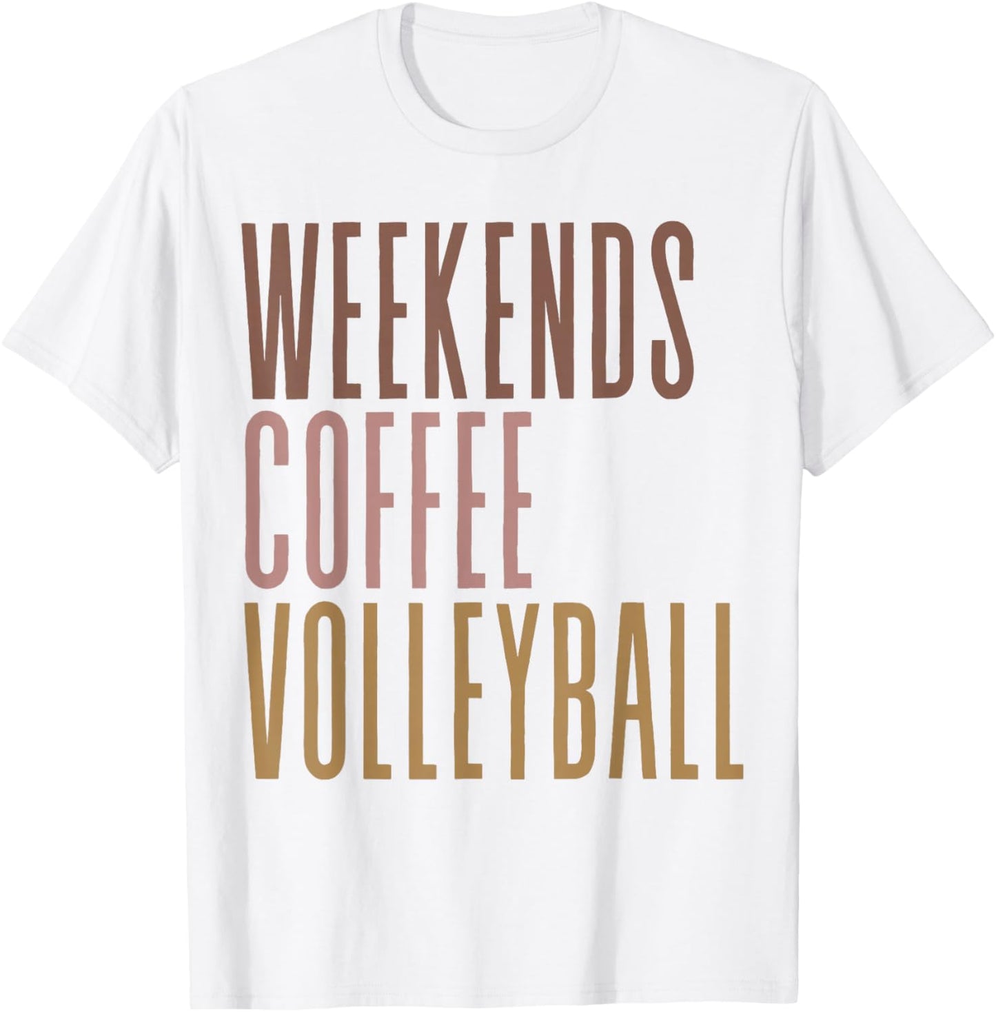 Weekend Coffee Volleyball T-Shirt - T-Shirt | White