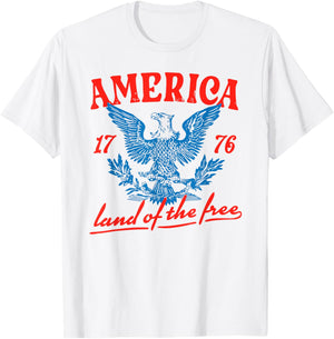 Funny 4th Of July America Land Of The Free T-Shirt - T-Shirt | White