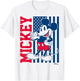 Mickey Mouse - American Flag Fourth of July T-Shirt - T-Shirt | White