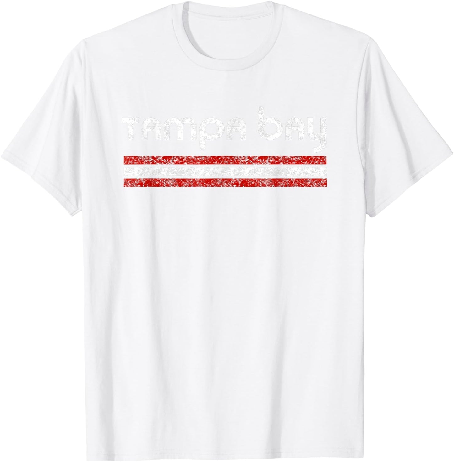 Tampa Bay Florida Retro Vintage Weathered Throwback T-Shirt - T-Shirt | White