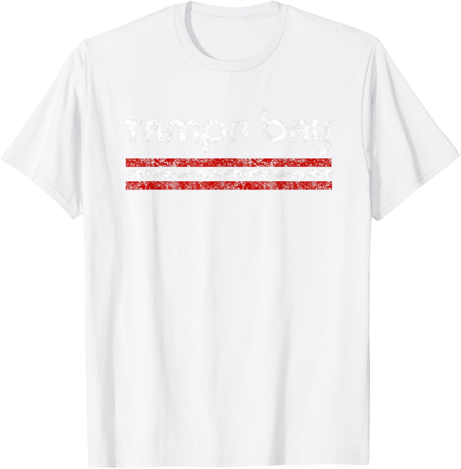 Tampa Bay Florida Retro Vintage Weathered Throwback T-Shirt - T-Shirt | White