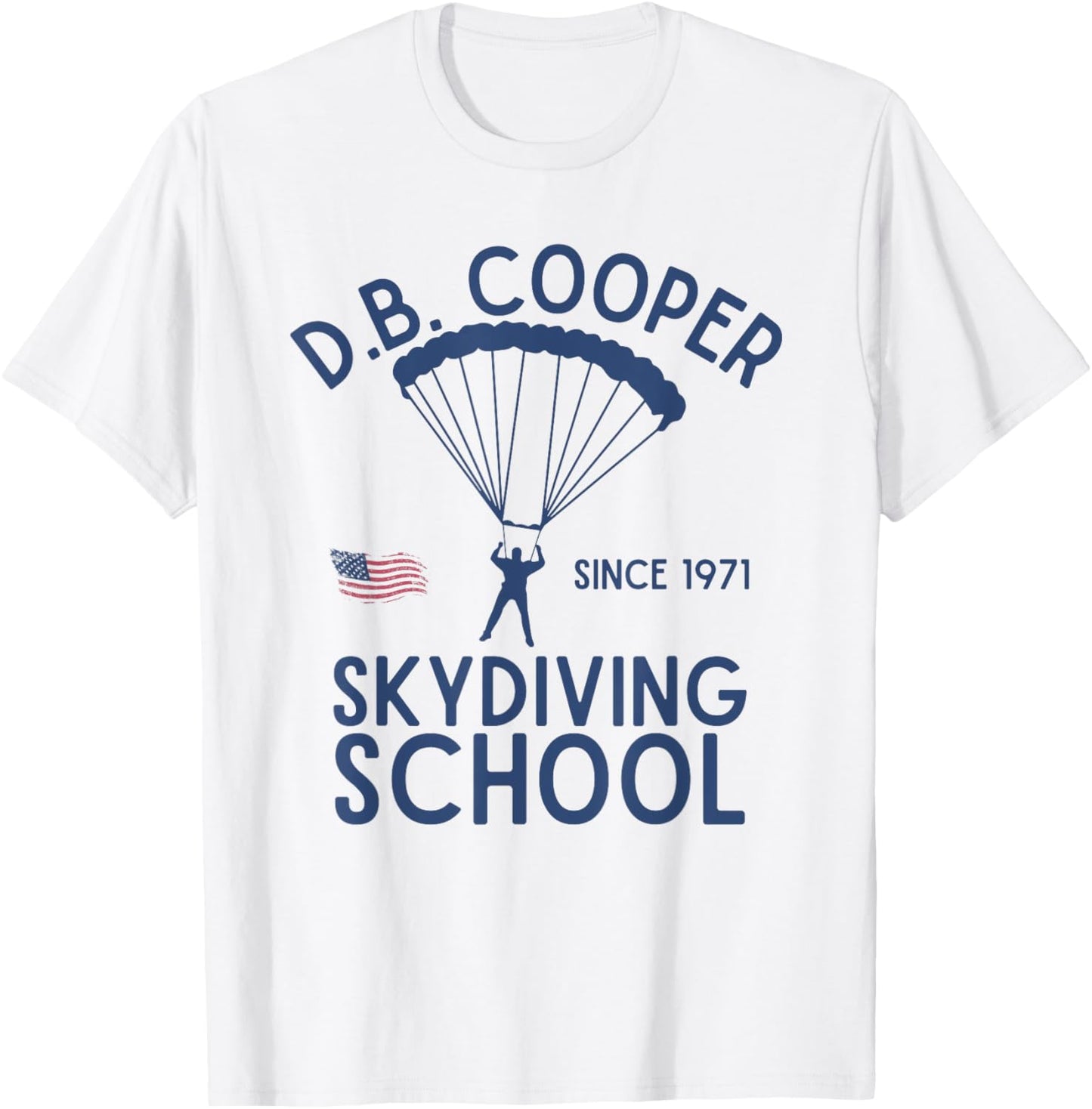 D.B. Cooper Parachute Hijacking Ransom Money Vintage T-Shirt - T-Shirt | White