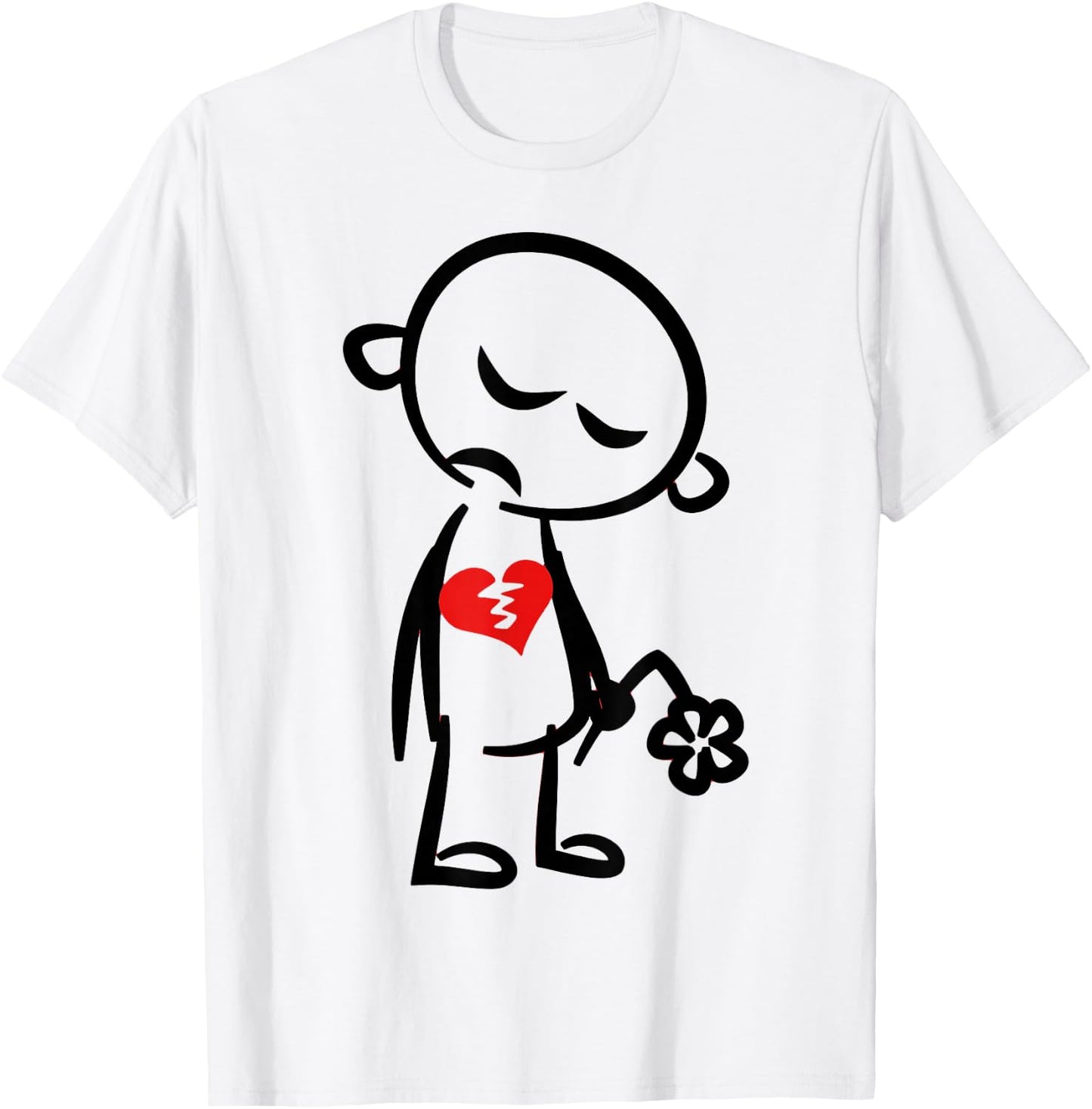 Broken Heart Valentine T-Shirt - T-Shirt | White