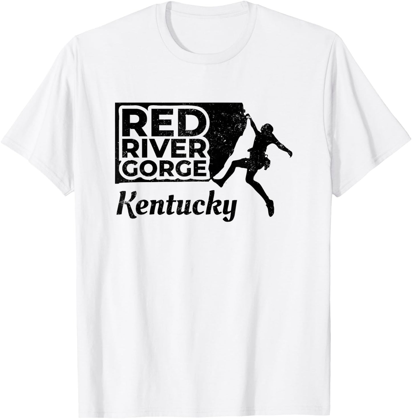 Red River Gorge Kentucky Rock Climber T-Shirt - T-Shirt | White