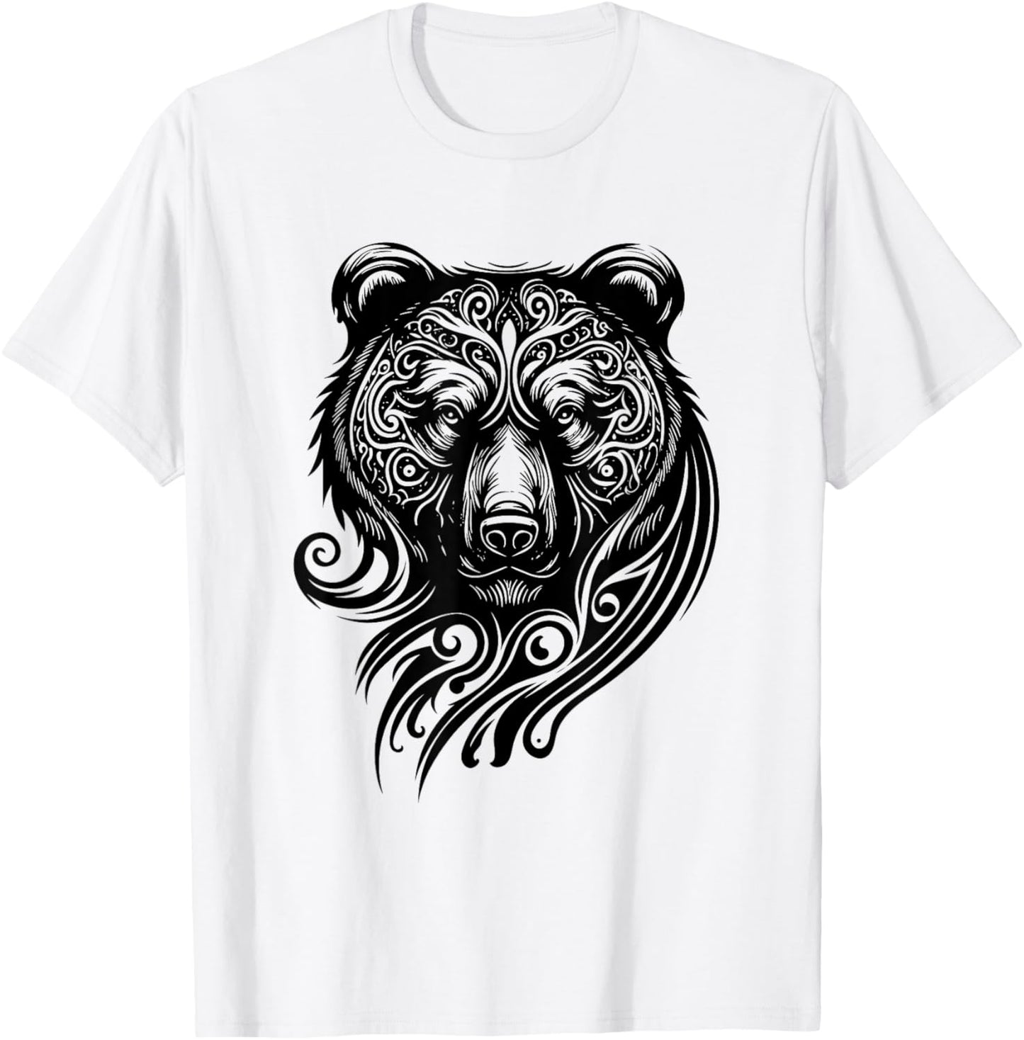 Bear Grizzly Nordic Indian Celtic Mythology Wild Animal Fan T-Shirt - T-Shirt | White