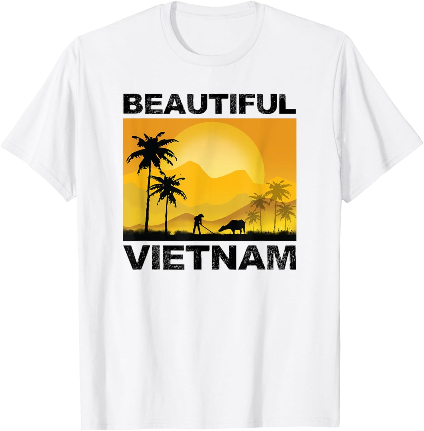 Vietnam Vietnamese Farmers Rice Fields Flag Viet Pride T-Shirt - T-Shirt | White