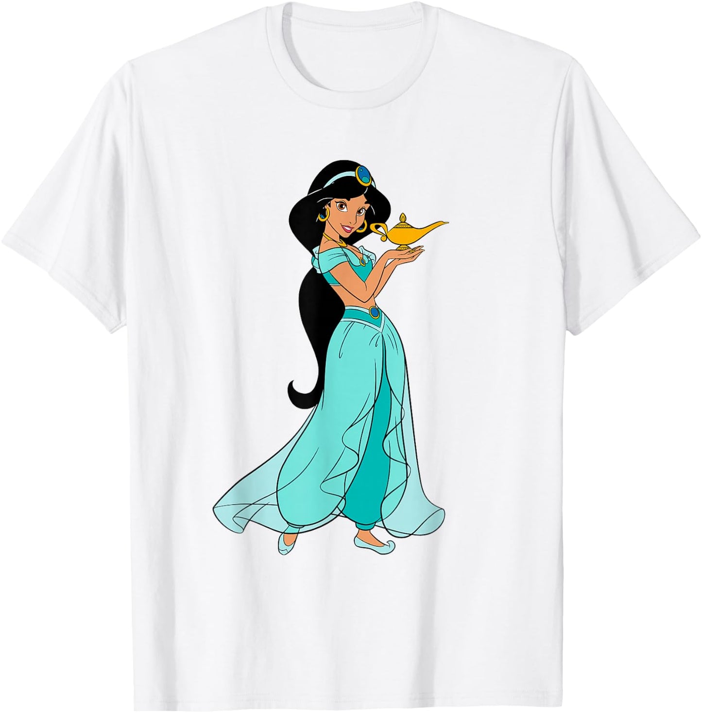 Disney Aladdin Princess Jasmine and Magic Lamp 90s T-Shirt - T-Shirt | White