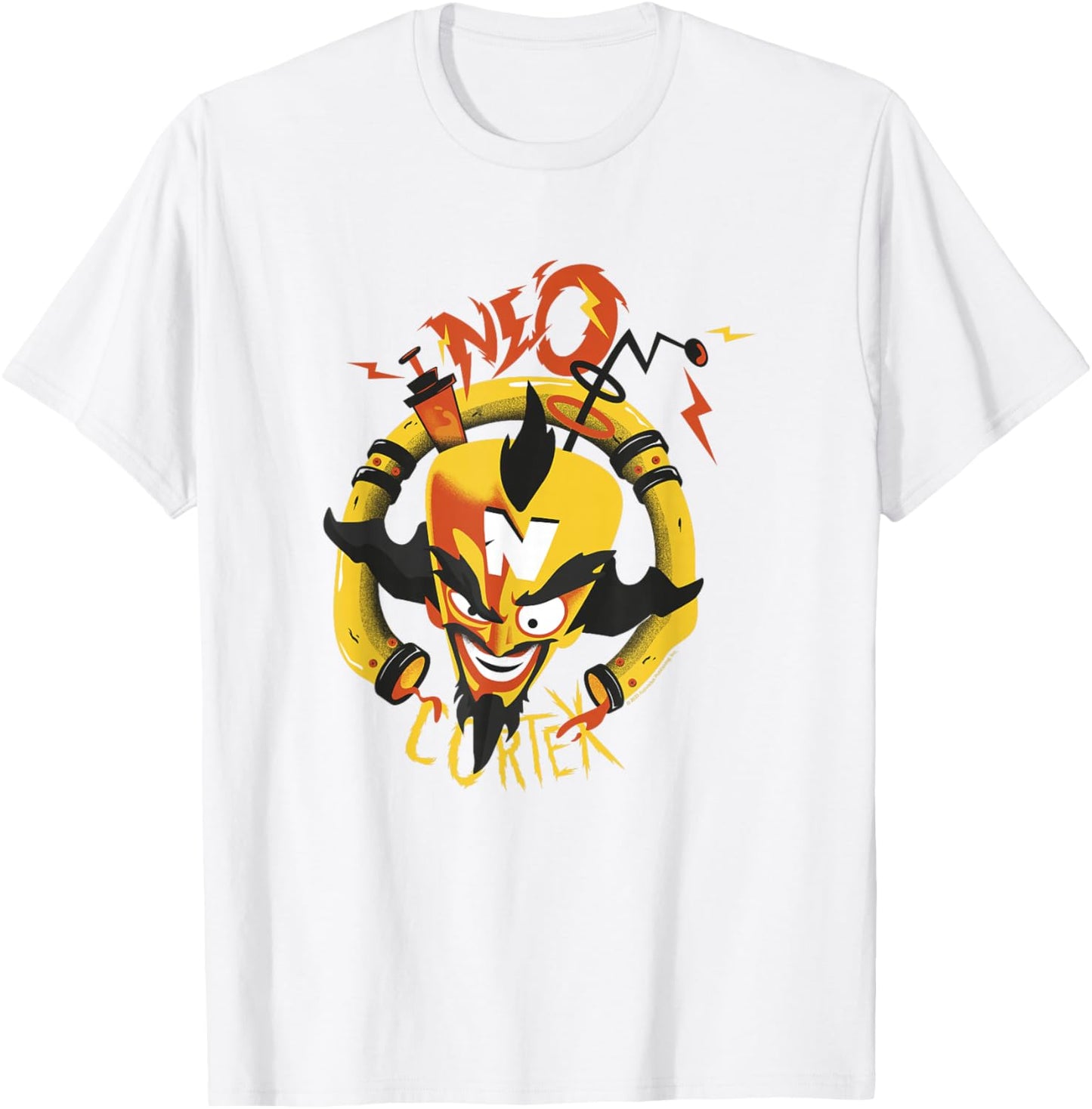 Crash Team Rumble Dr. Neo Cortex Evil Scientist Big Face T-Shirt - T-Shirt | White