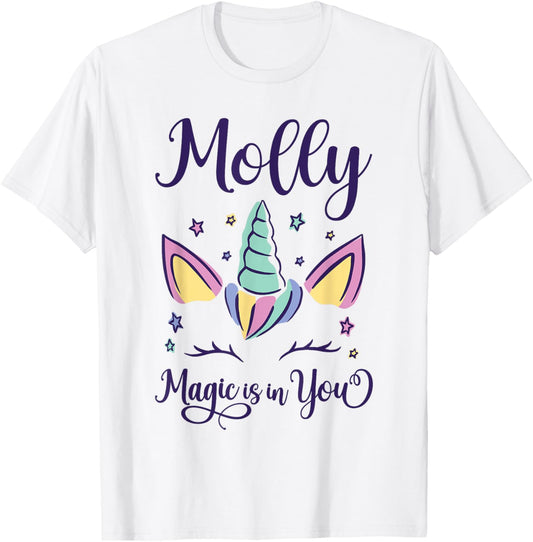 First Name Molly Personalized I Love Molly T-Shirt - T-Shirt | White