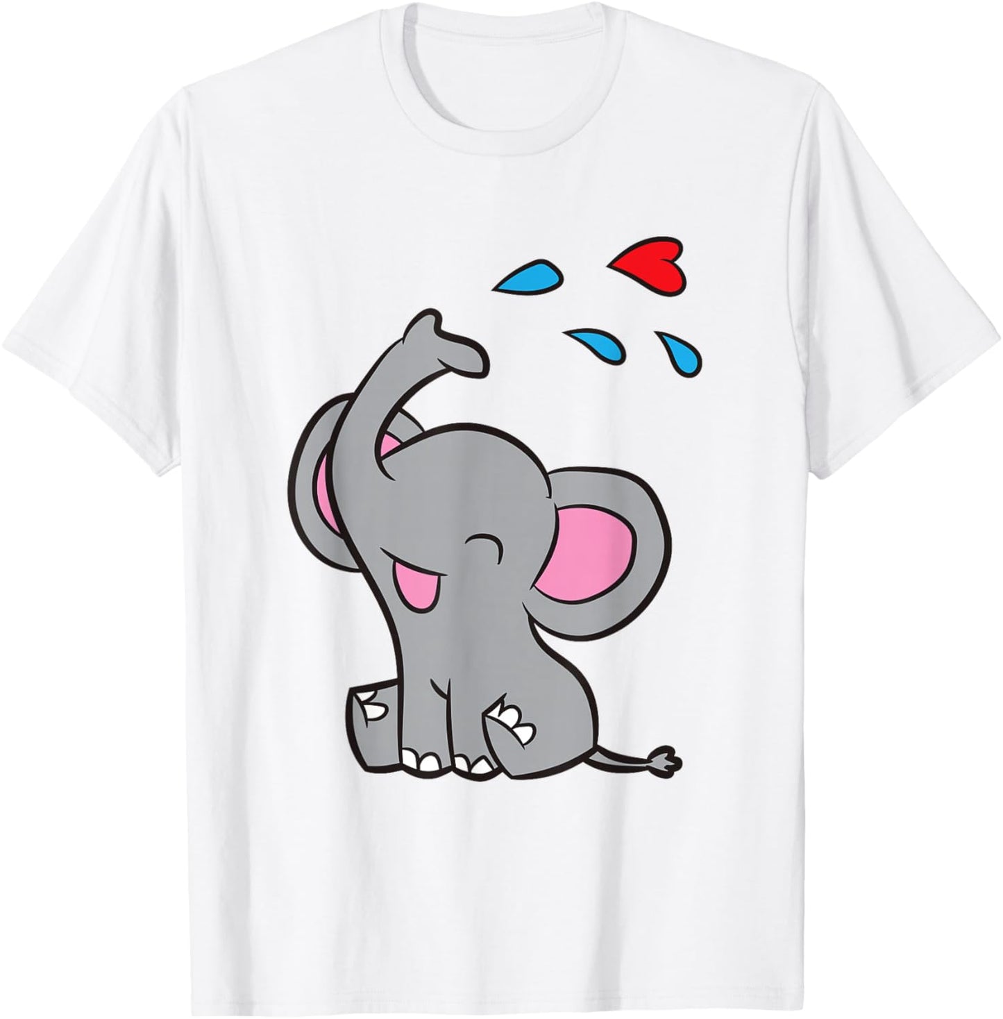 Cute Elephant Animal Kawaii Baby Elephant T-Shirt - T-Shirt | White