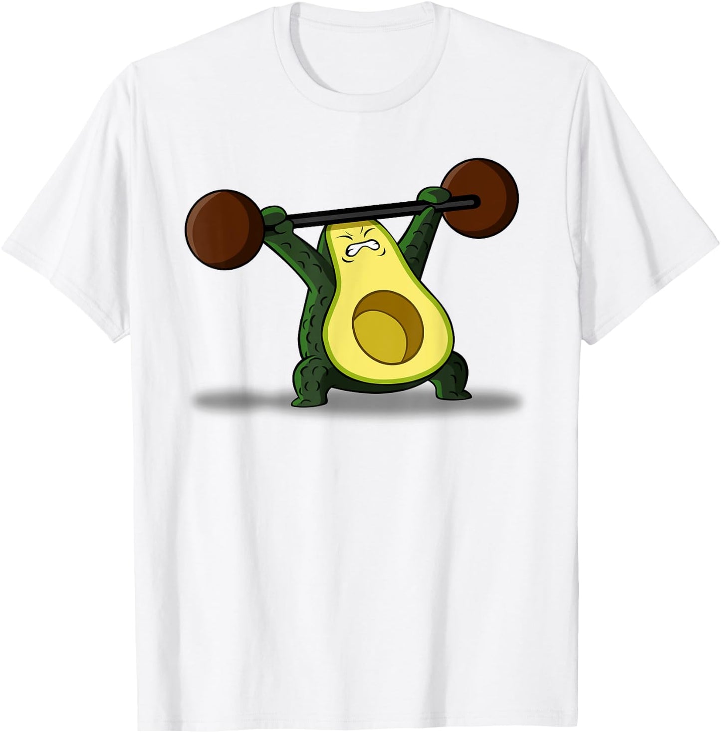 Avocado lifting weights T-Shirt - T-Shirt | White