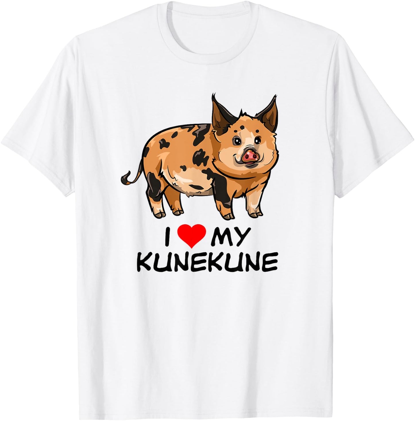 I Love My Kunekune Pig T-Shirt - T-Shirt | White