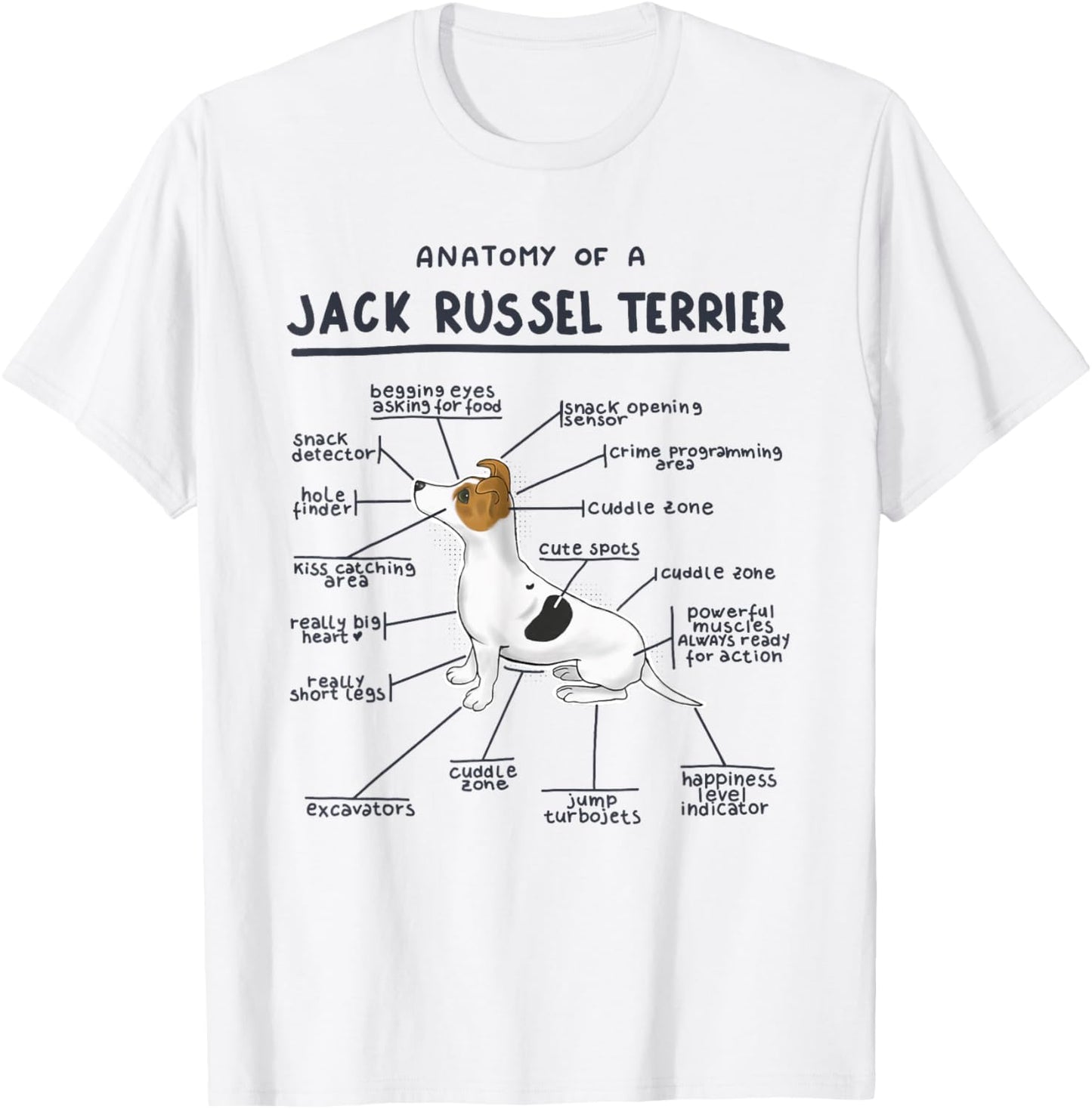 Anatomy of a Jack Russell Terrier T-Shirt - T-Shirt | White