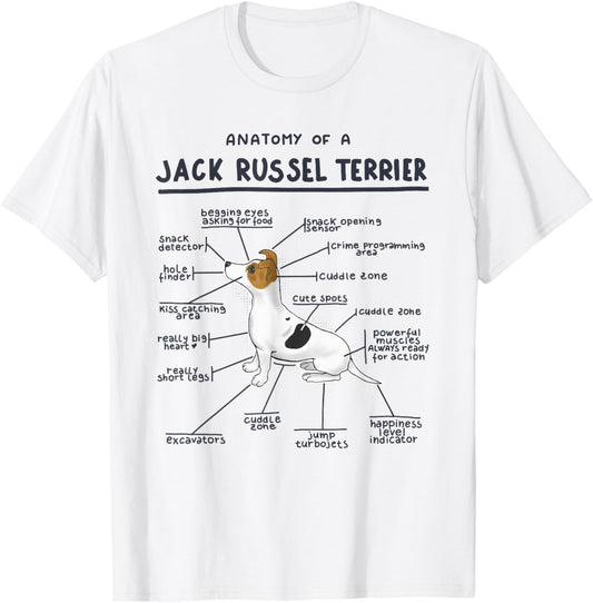 Anatomy of a Jack Russell Terrier T-Shirt - T-Shirt | White