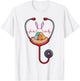Easter Nurse Doctor Stethoscope Nurses Cute RN CNA Gift T-Shirt - T-Shirt | White