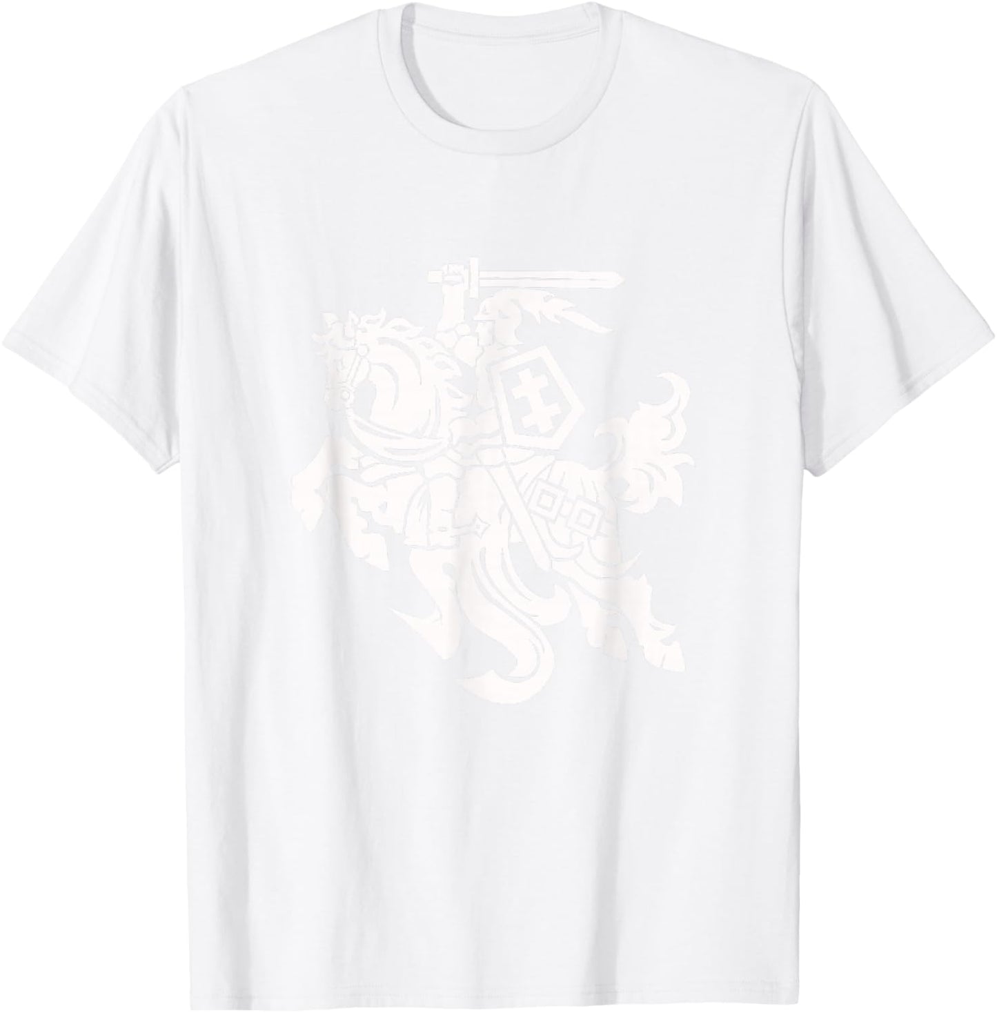 Lithuania Vytis National Flag Attribute Coat of Arms Lietuva T-Shirt - T-Shirt | White