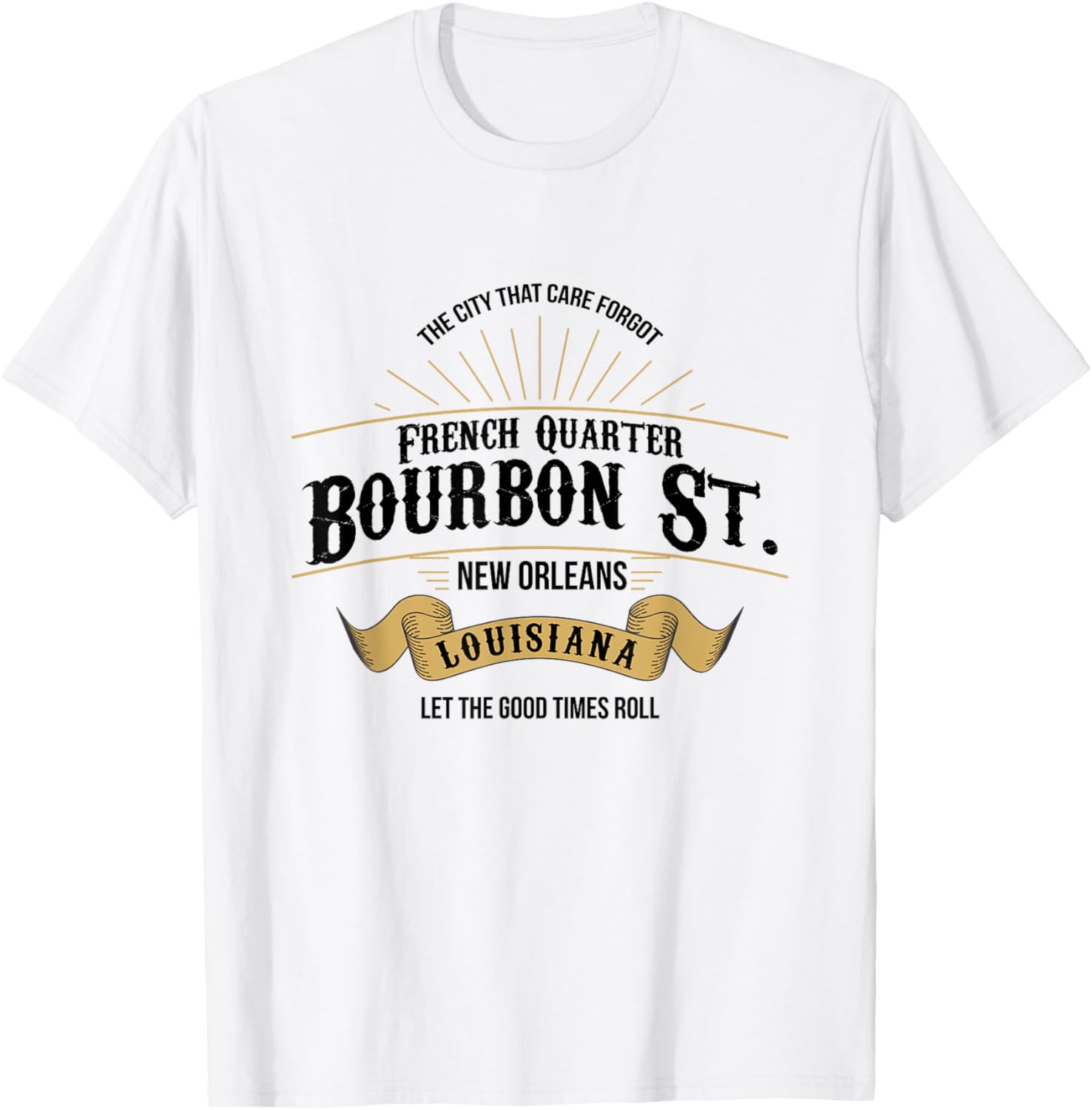 Vintage French Quarter Bourbon Street New Orleans Louisiana T-Shirt - T-Shirt | White