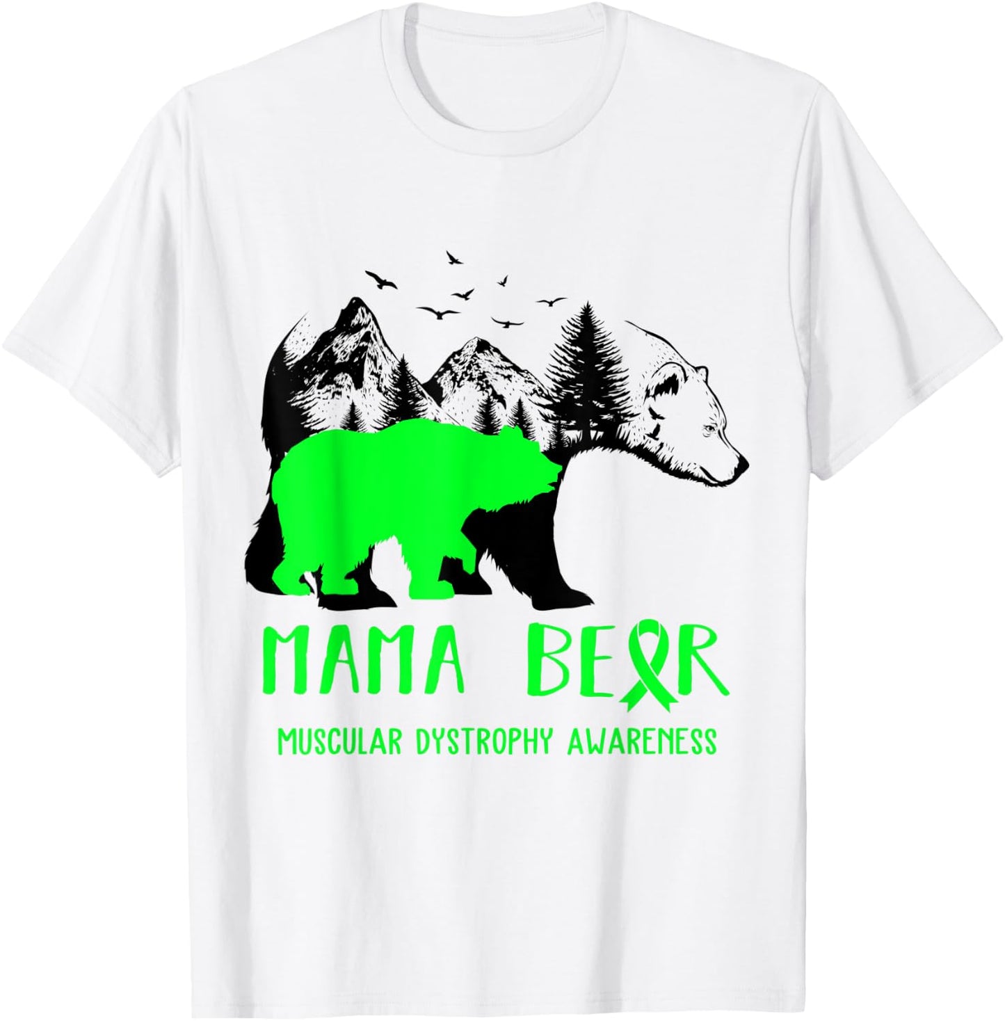 Mama Bear Muscular Dystrophy Awareness Shirt Men T-Shirt - T-Shirt | White