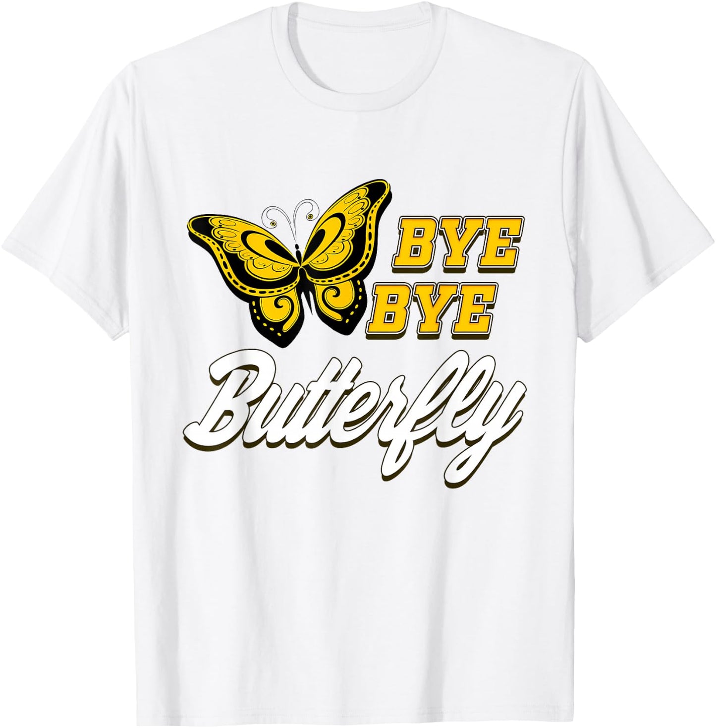 Butterfly Bye Bye T-Shirt - T-Shirt | White