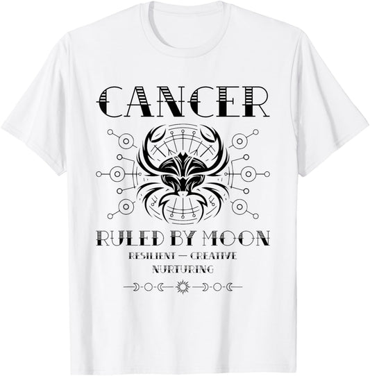 Cancer Zodiac Sign Personality Cancer T-Shirt - T-Shirt | White