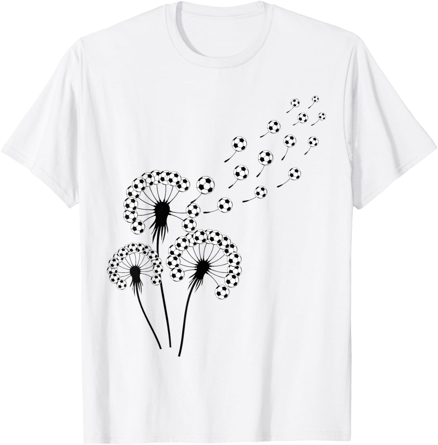 Dandelion Soccer Ball Shirt for Soccer Player Soccer T-Shirt - T-Shirt | White