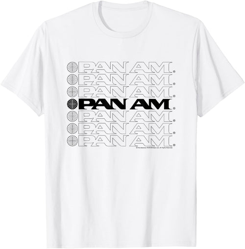 Pan Am Text Logo Cascade